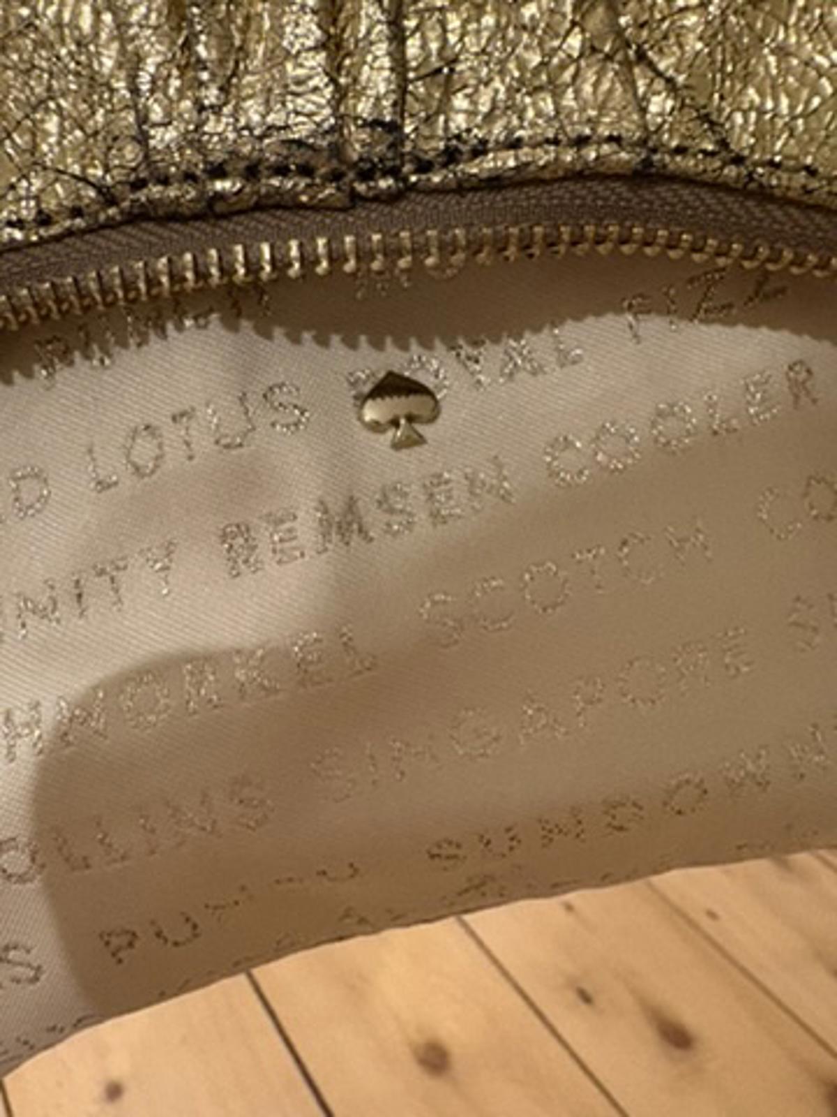 Kate Spade New York Gold Metallic Leather Bow Clutch – Evening Party Core