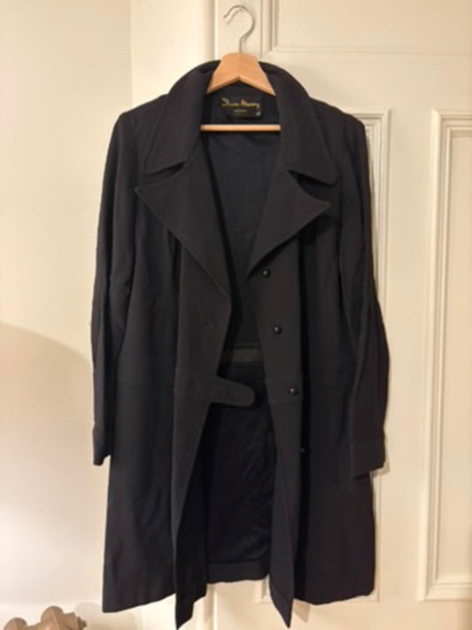 Vintage 1960s Simon Massey London Coat-Dress Mini Wool Blend UK 14 / Fits UK 10