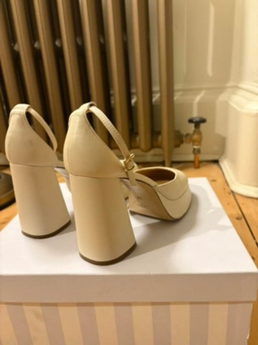 Russell & Bromley ‘Flawless’ Nappa Leather Platform Heels – Size 38 – Worn Once