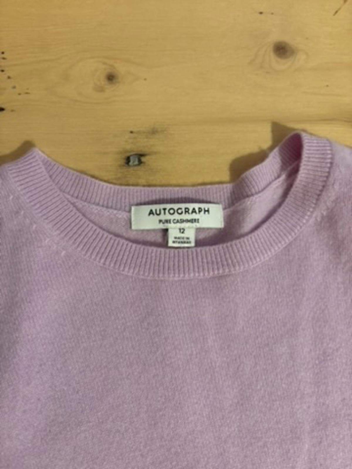 M&S Autograph Pure 100% Cashmere Jumper | Lilac Size 12