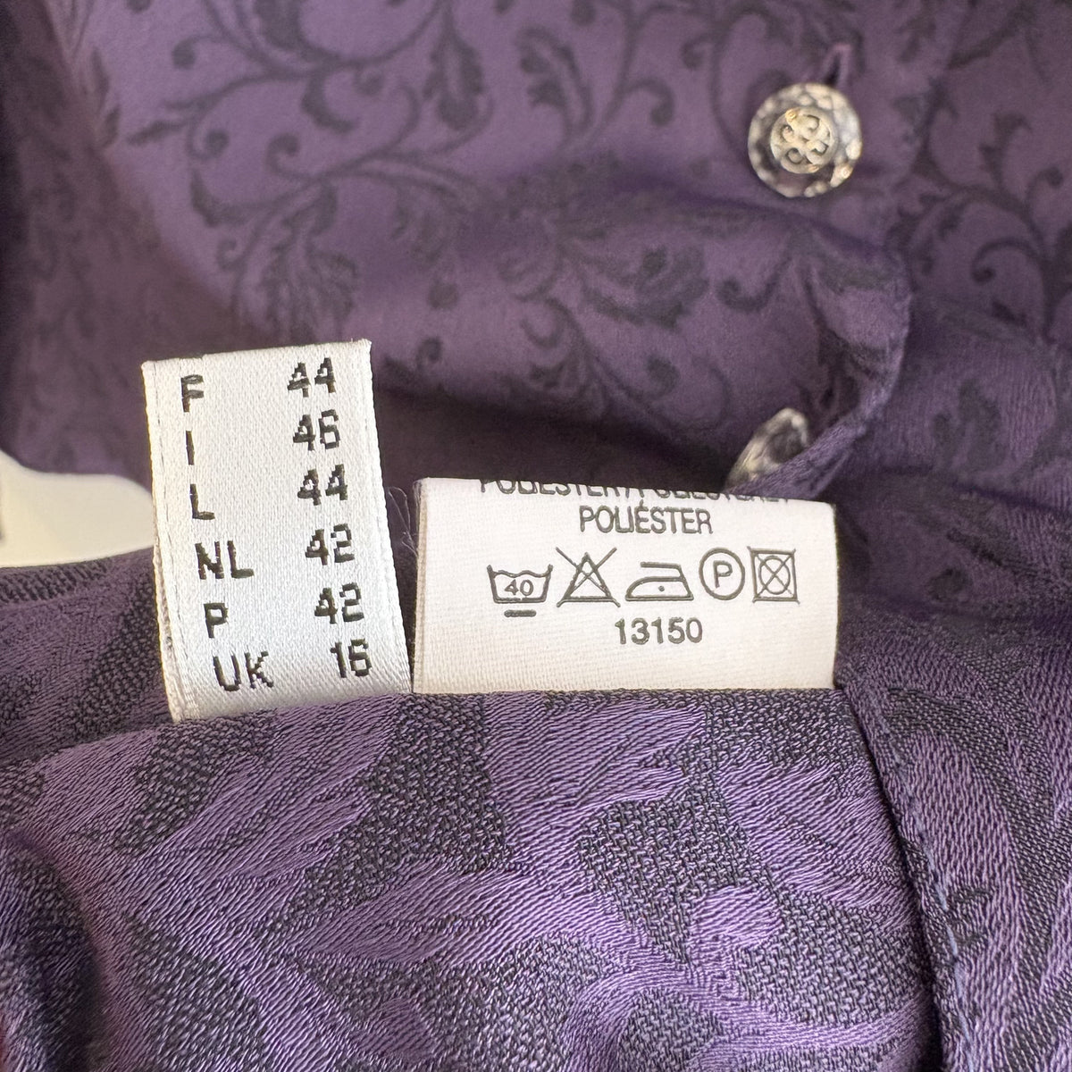 Vintage C&A Your Sixth Sense | Purple Jacquard Jacket | Whimsy Goth | UK 16