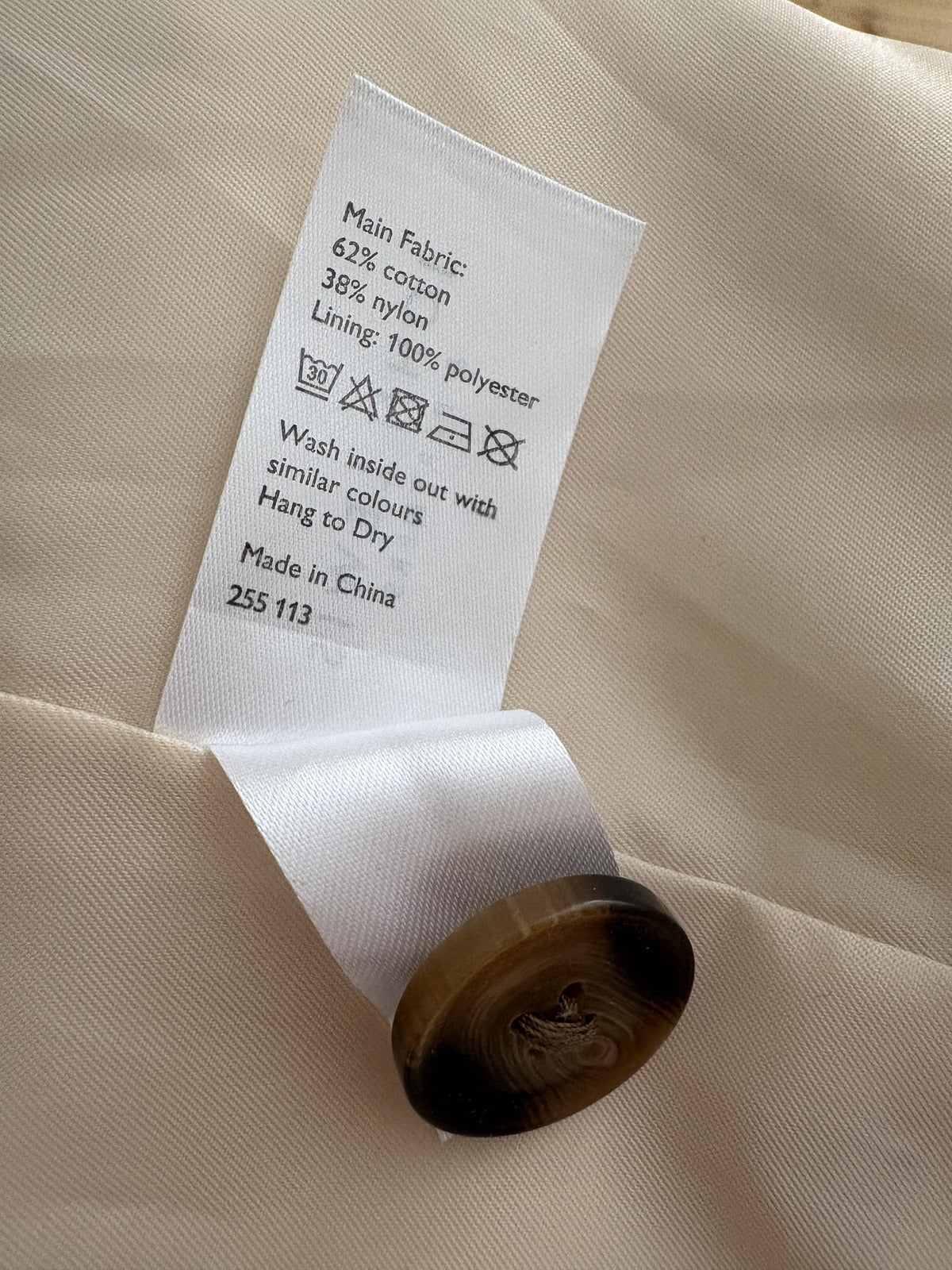 John Lewis Light Beige Mac Trench Coat | Quiet Luxury | UK 14