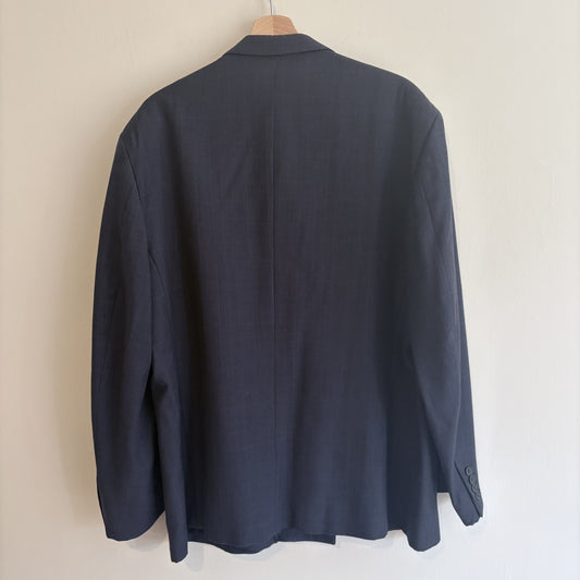 Christian Dior Monsieur “De Luxe” Navy Glen Check Wool Blazer 1981– Reg 46