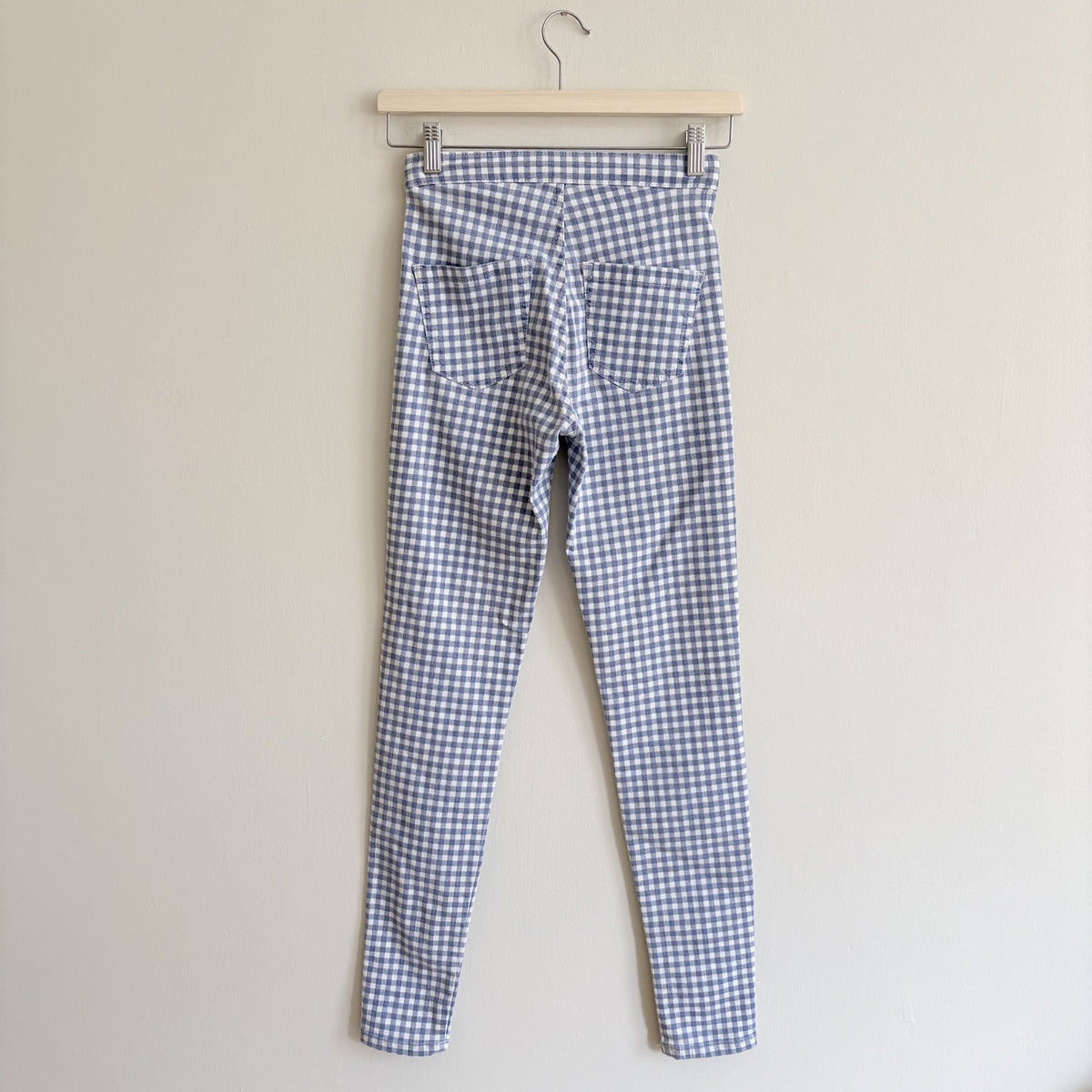 Topshop Moto Joni High Waisted Gingham Jeans, W26 L32, Y2K, Twee, Picniccore