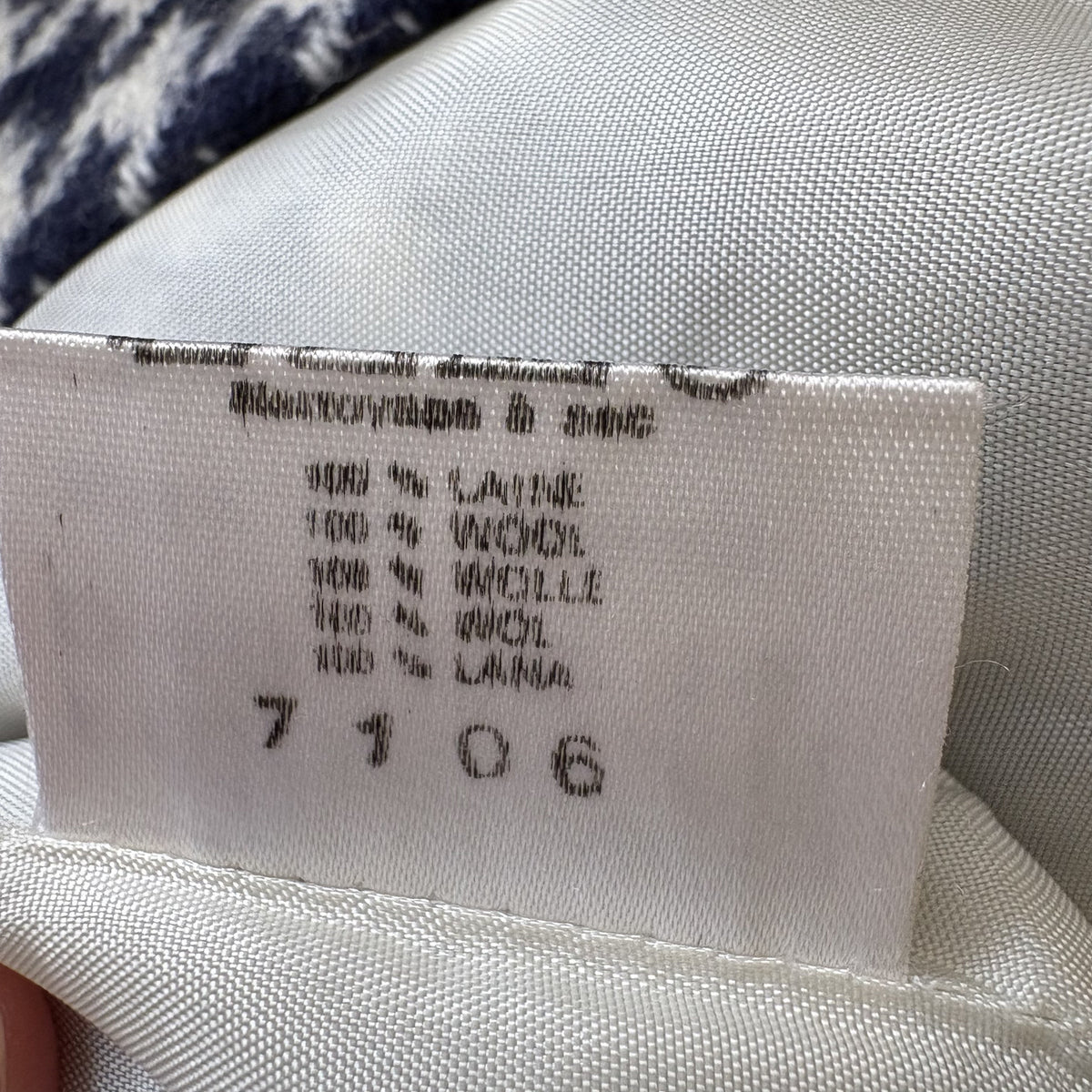 Guy Laroche Diffusion | Vintage 80s 90s Houndstooth Jacket | Navy Cream | UK 14