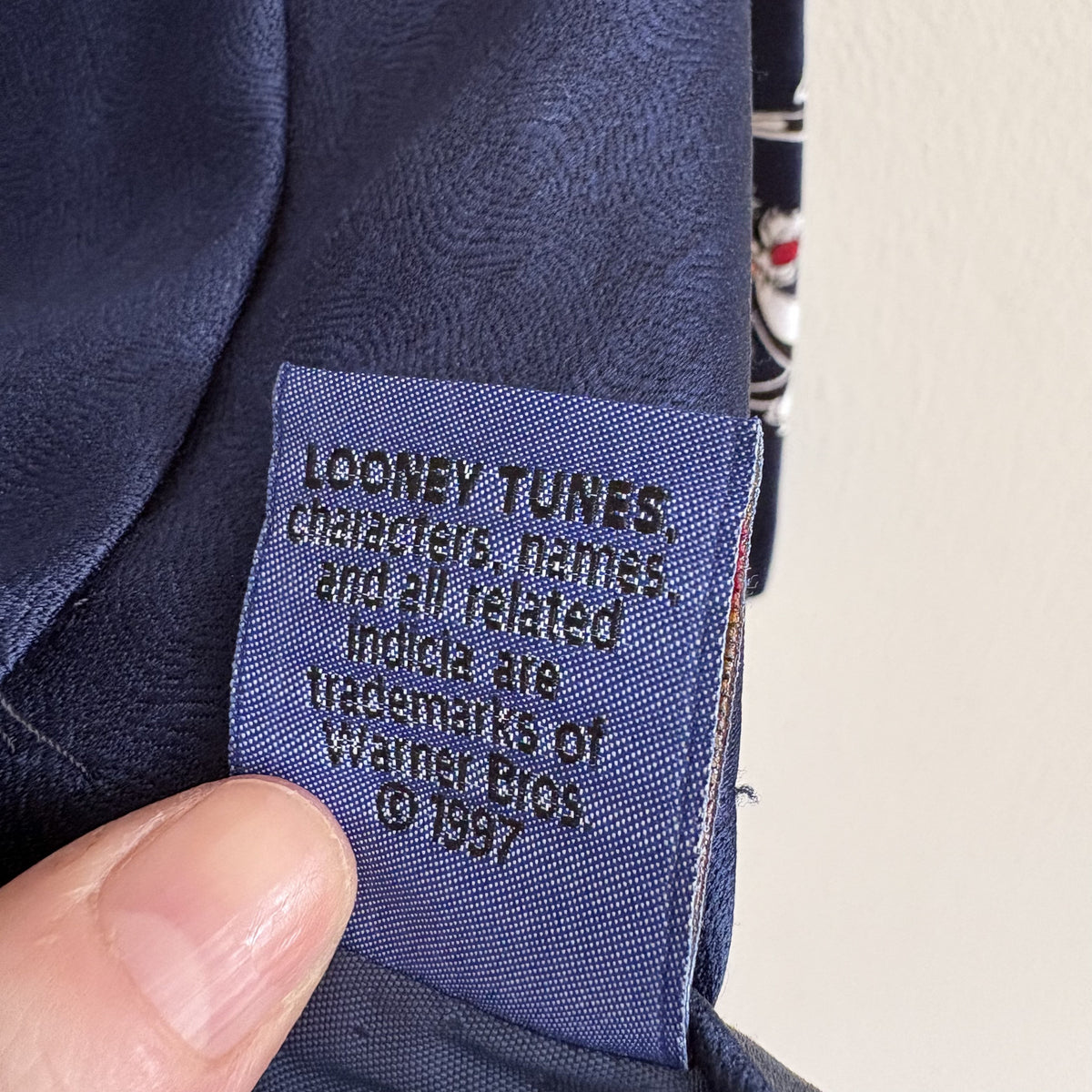 Looney Tunes | Sylvester Tie | Navy Cartoon Novelty | 1997 Vintage