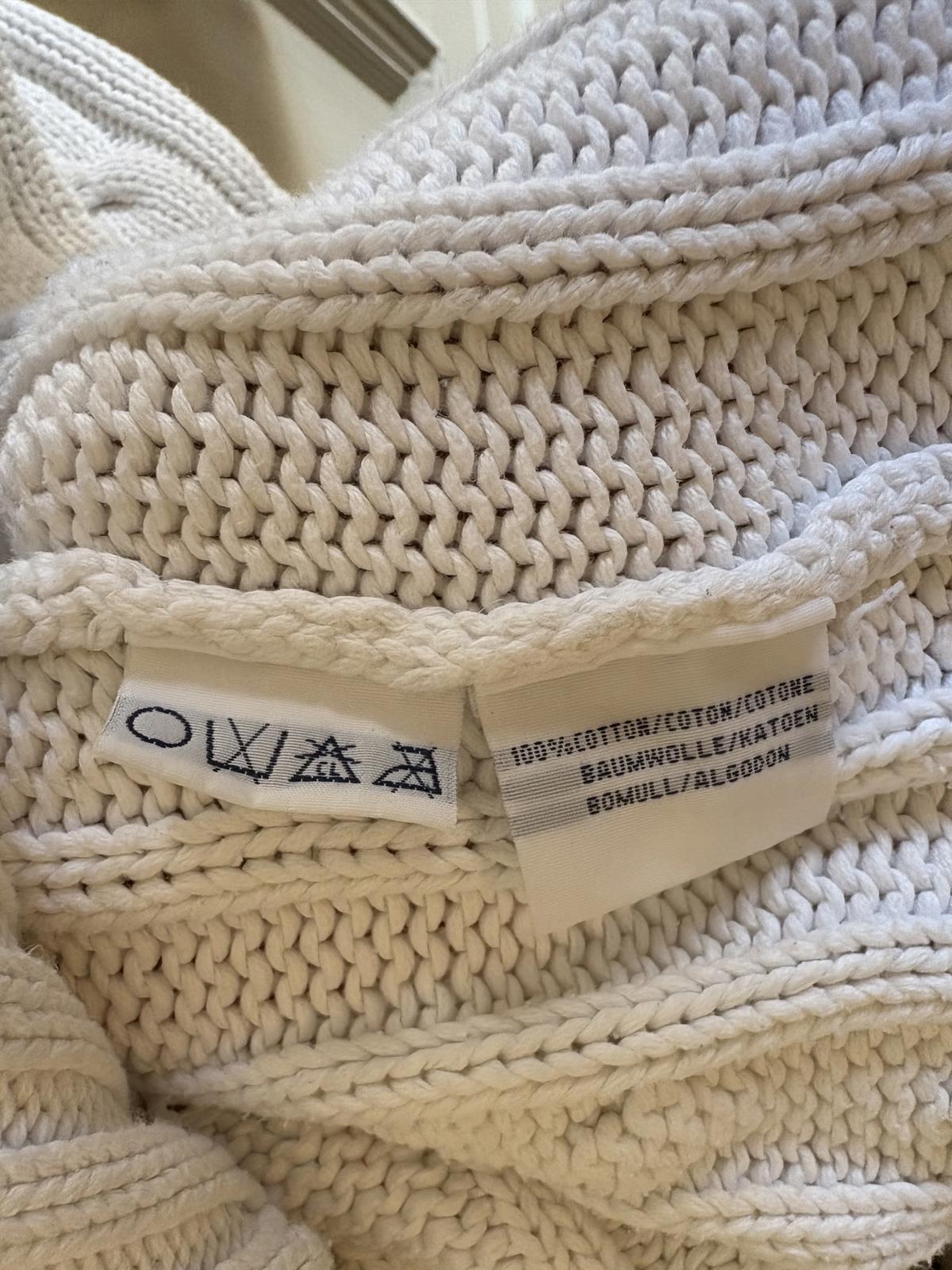 Polo Ralph Lauren Cable Knit Cricket Sweater XL Trim Fit Cream V-Neck Heritage