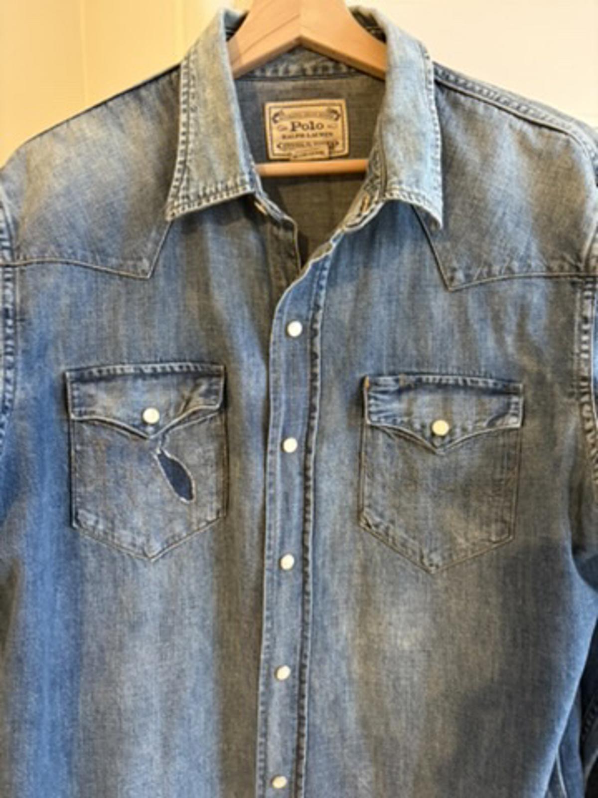 Vintage 1990s Polo Ralph Lauren Western Denim Shirt