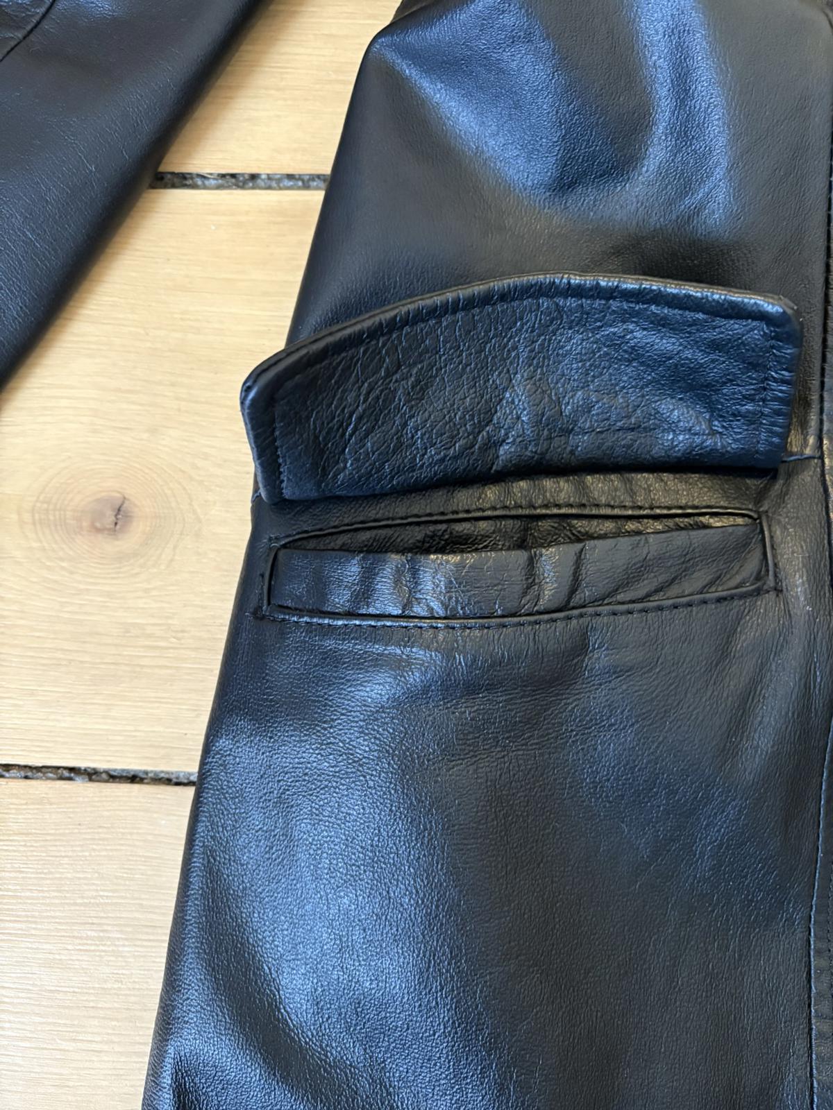 Authentic Y2K Capelle Women’s Real Leather Longline Trench Coat – Size 14