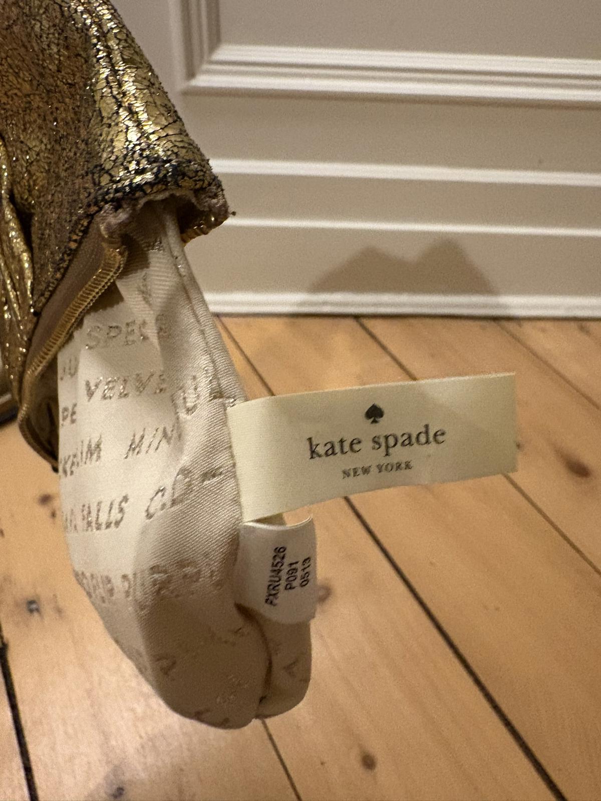 Kate Spade New York Gold Metallic Leather Bow Clutch – Evening Party Core