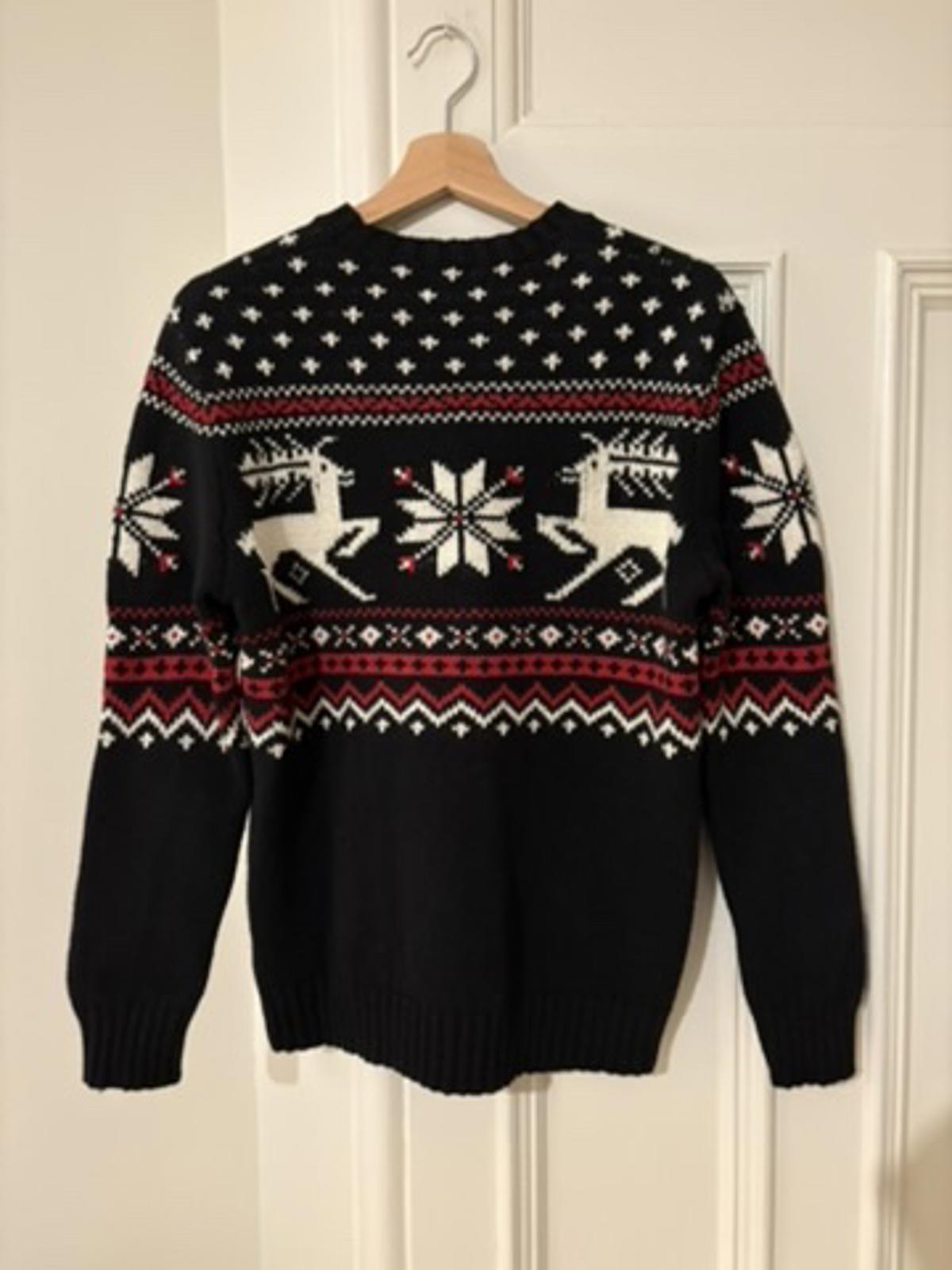 2023 Polo Ralph Lauren Fair Isle Reindeer Sweater – Black Cashmere Blend Size S