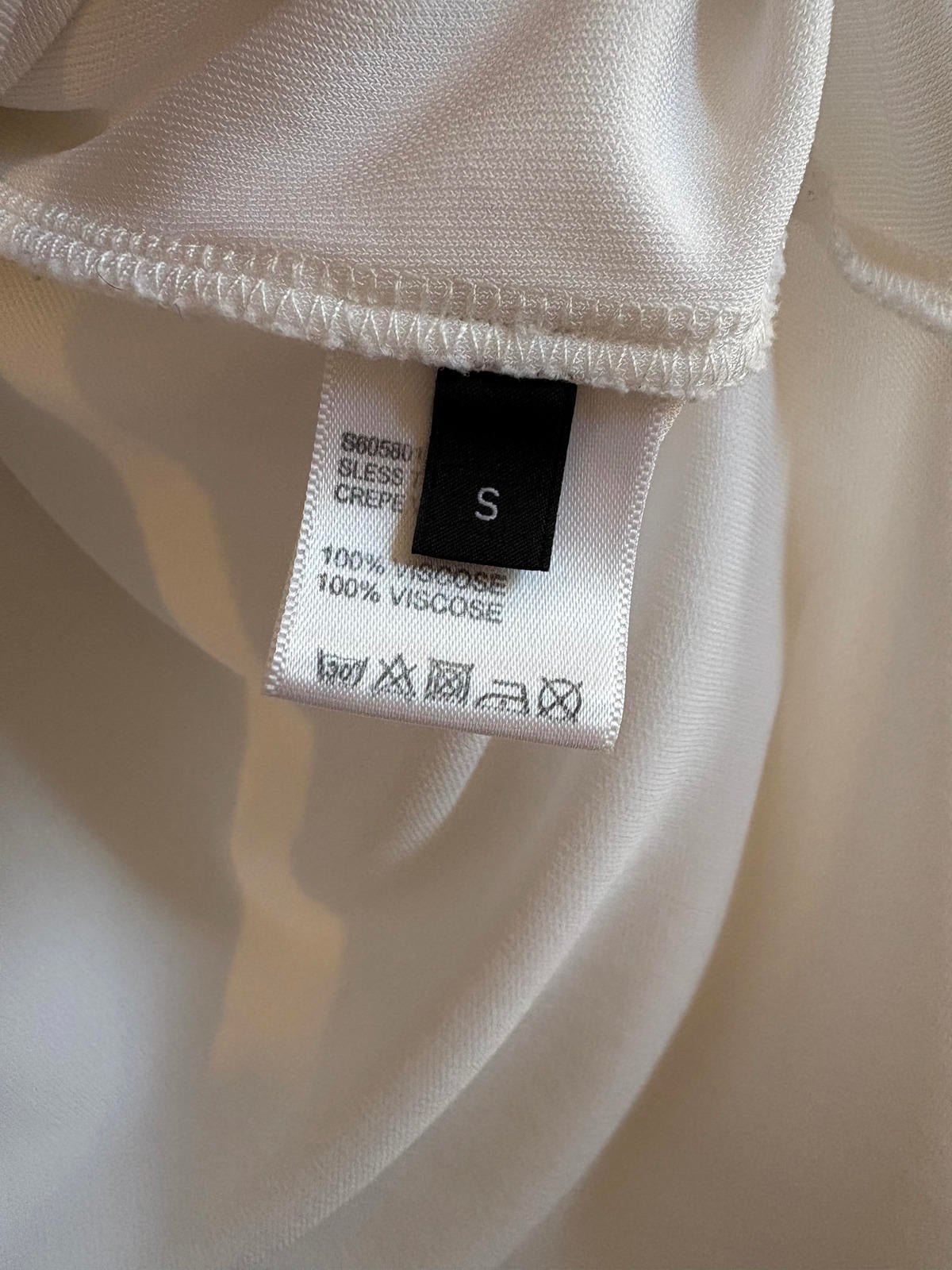 Joseph Asymmetric Minimalist Sleeveless Top in White. Size Small S