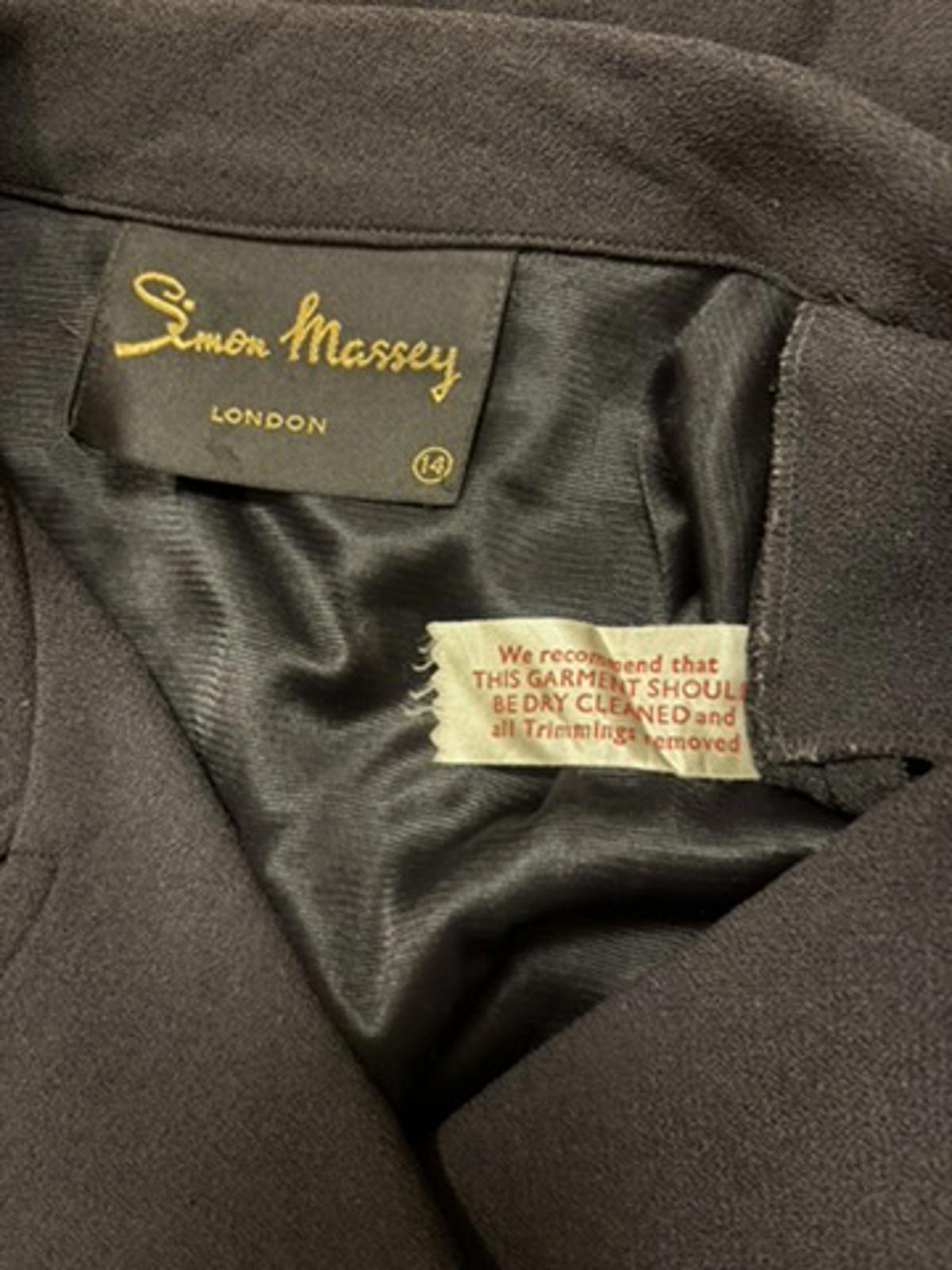 Vintage 1960s Simon Massey London Coat-Dress Mini Wool Blend UK 14 / Fits UK 10