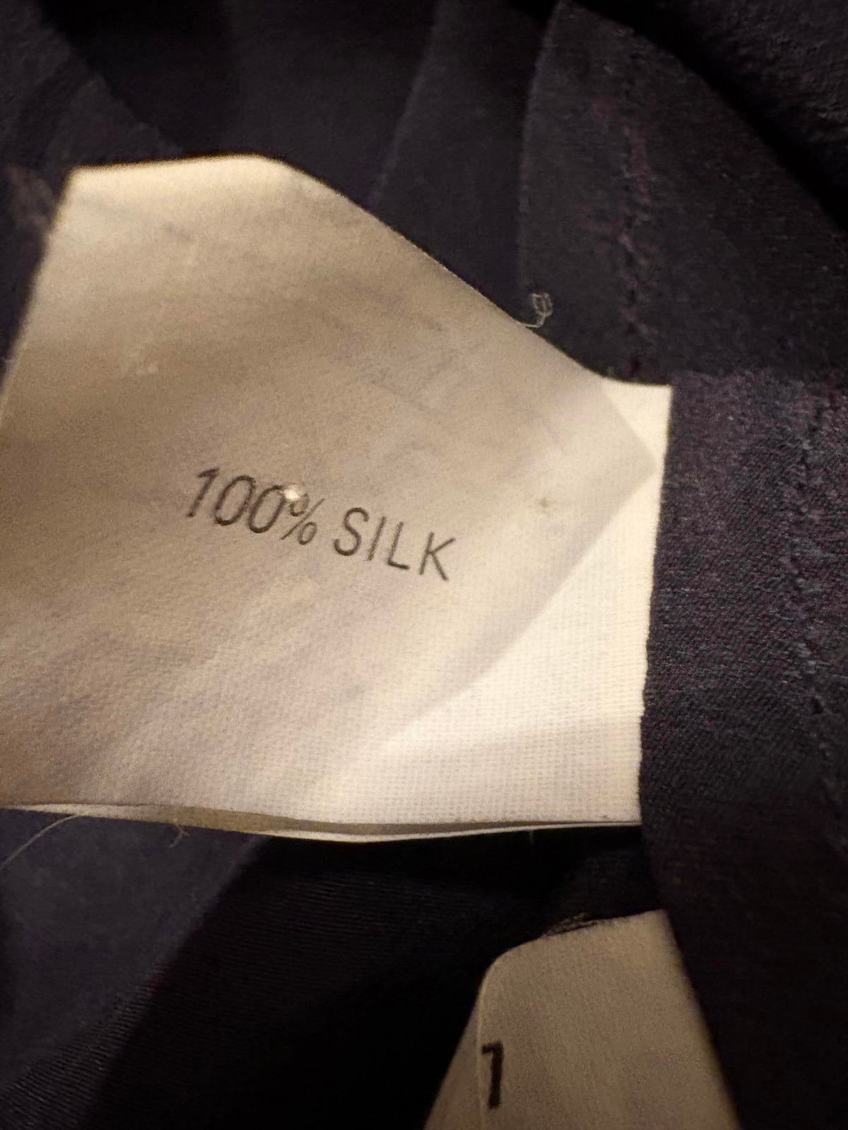 Jigsaw 100% Silk V-Neck Shift Dress in Navy - Size 3 (UK 12)