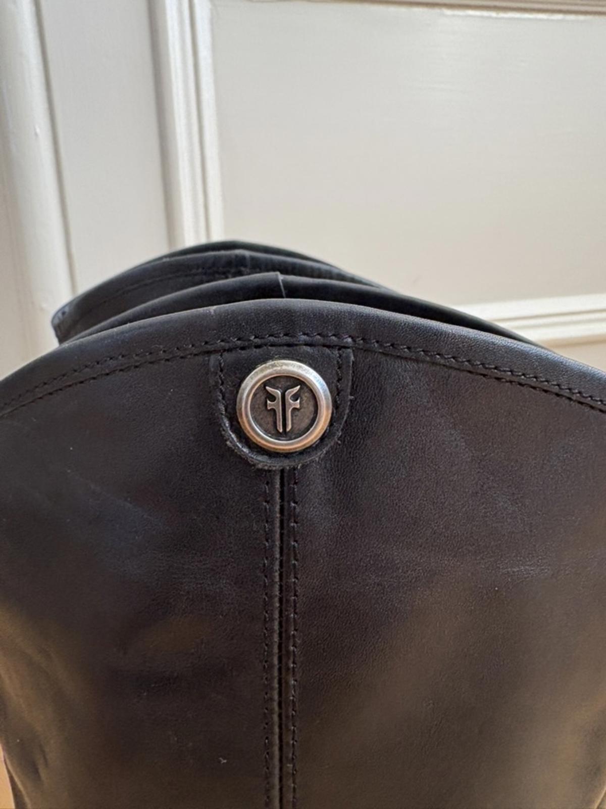Frye Black Leather Knee-High Riding Boots – Size 8 (UK 6)