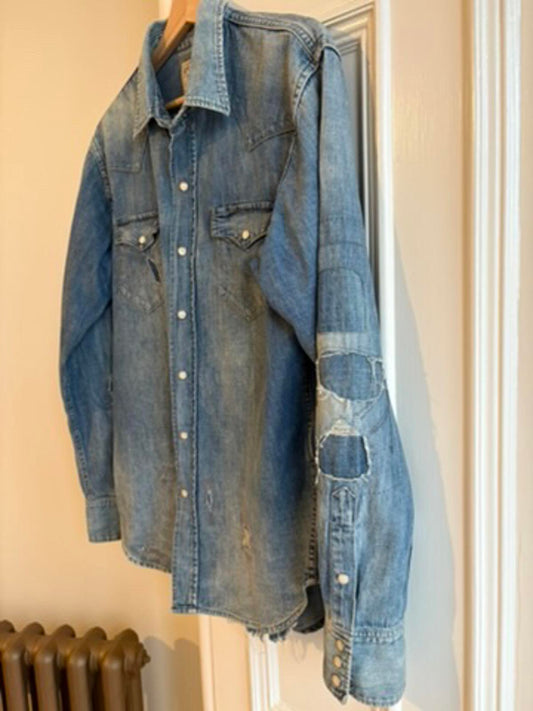 Vintage 1990s Polo Ralph Lauren Western Denim Shirt