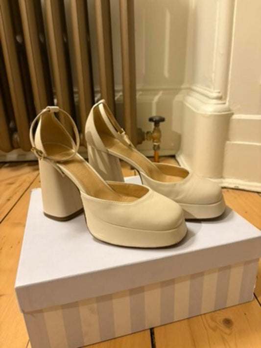 Russell & Bromley ‘Flawless’ Nappa Leather Platform Heels – Size 38 – Worn Once