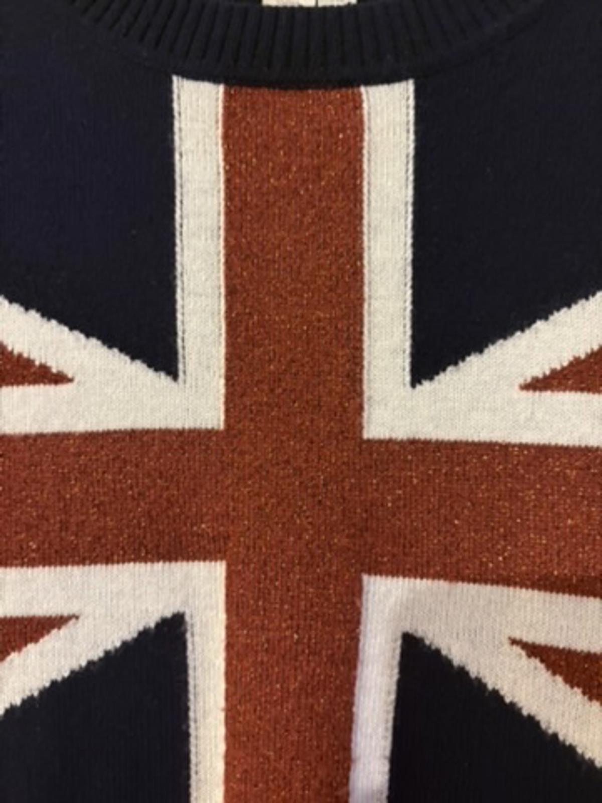 Boden Women’s Cashmere-Blend Union Jack Jumper – Navy/Red/White, Size XS