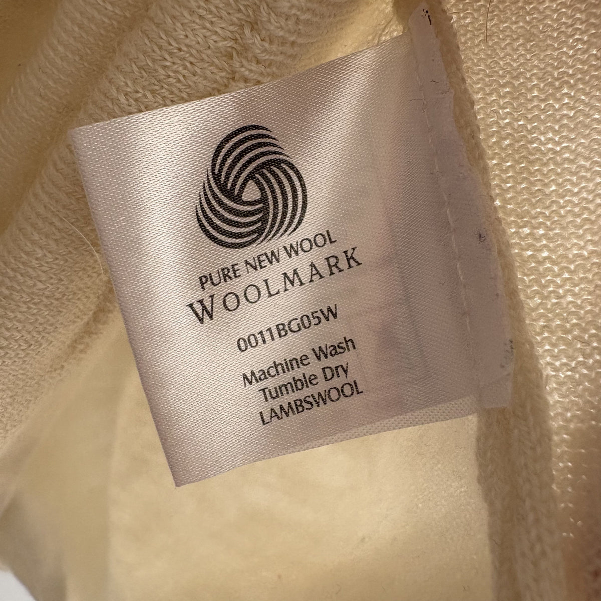 Vintage EWM | Cream Lambswool Roll Neck Jumper | Quiet Luxury | M