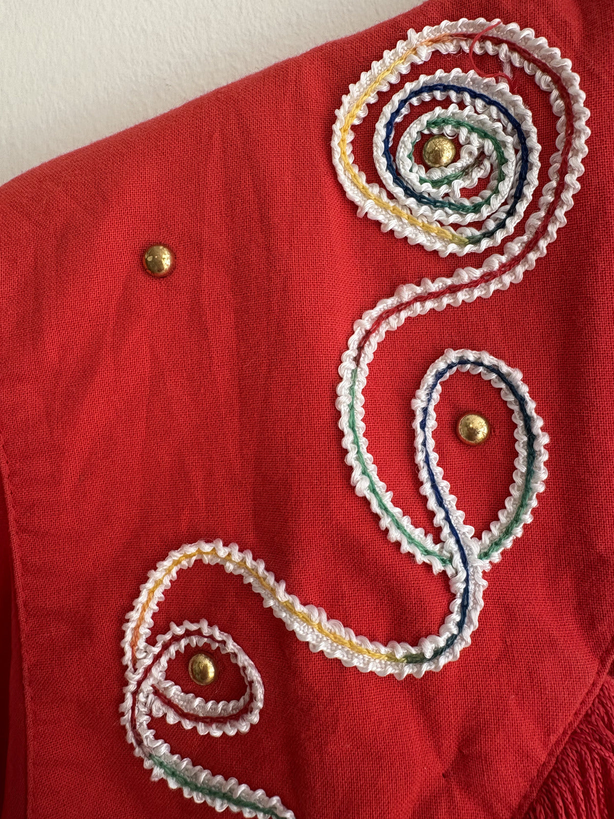 Lilia Smith Exclusive | Red Fringe Western Dress | Rodeo Cowgirl | UK 10