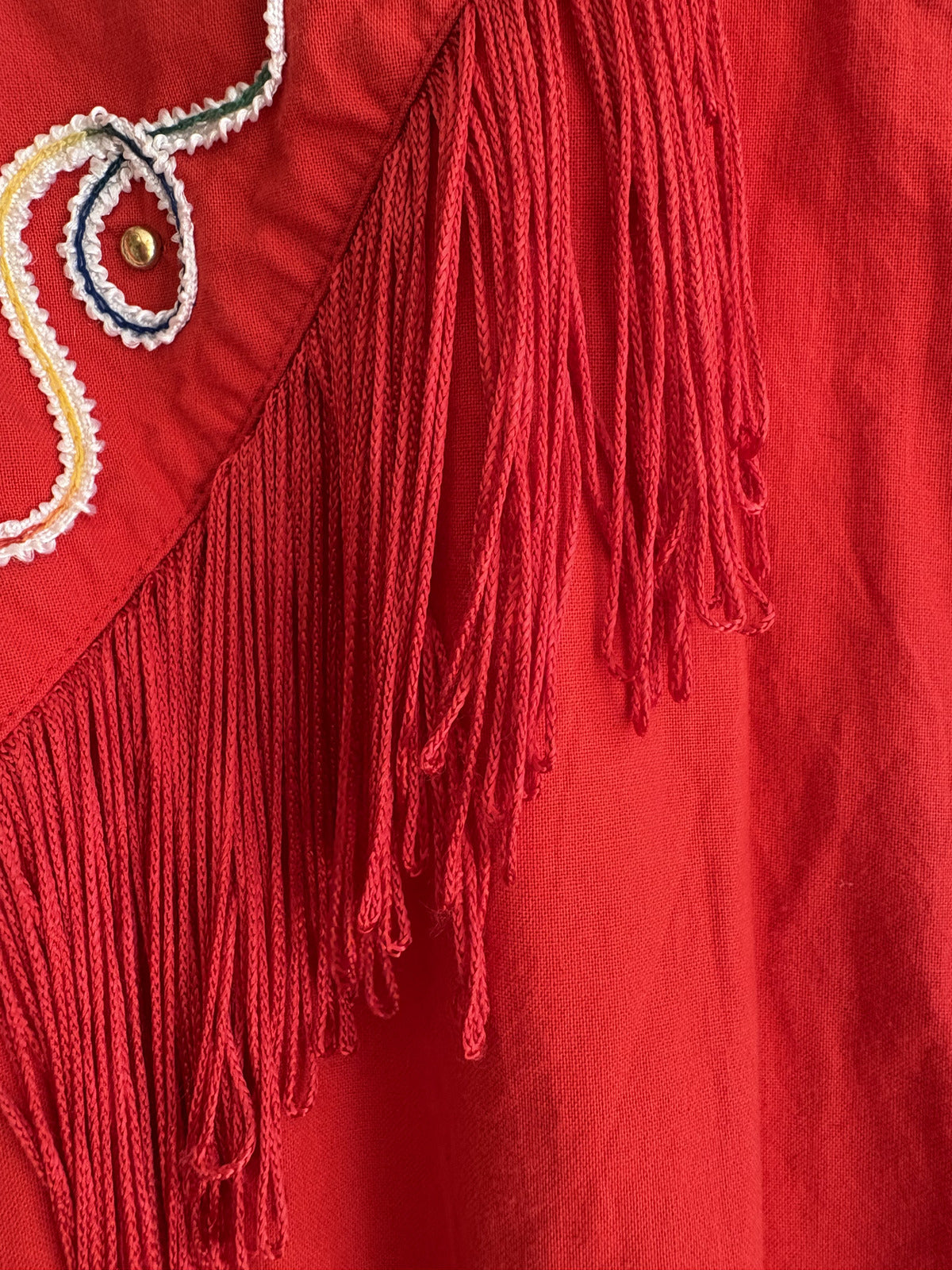 Lilia Smith Exclusive | Red Fringe Western Dress | Rodeo Cowgirl | UK 10