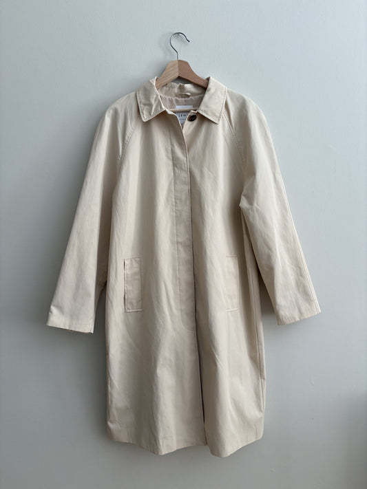 John Lewis Light Beige Mac Trench Coat | Quiet Luxury | UK 14