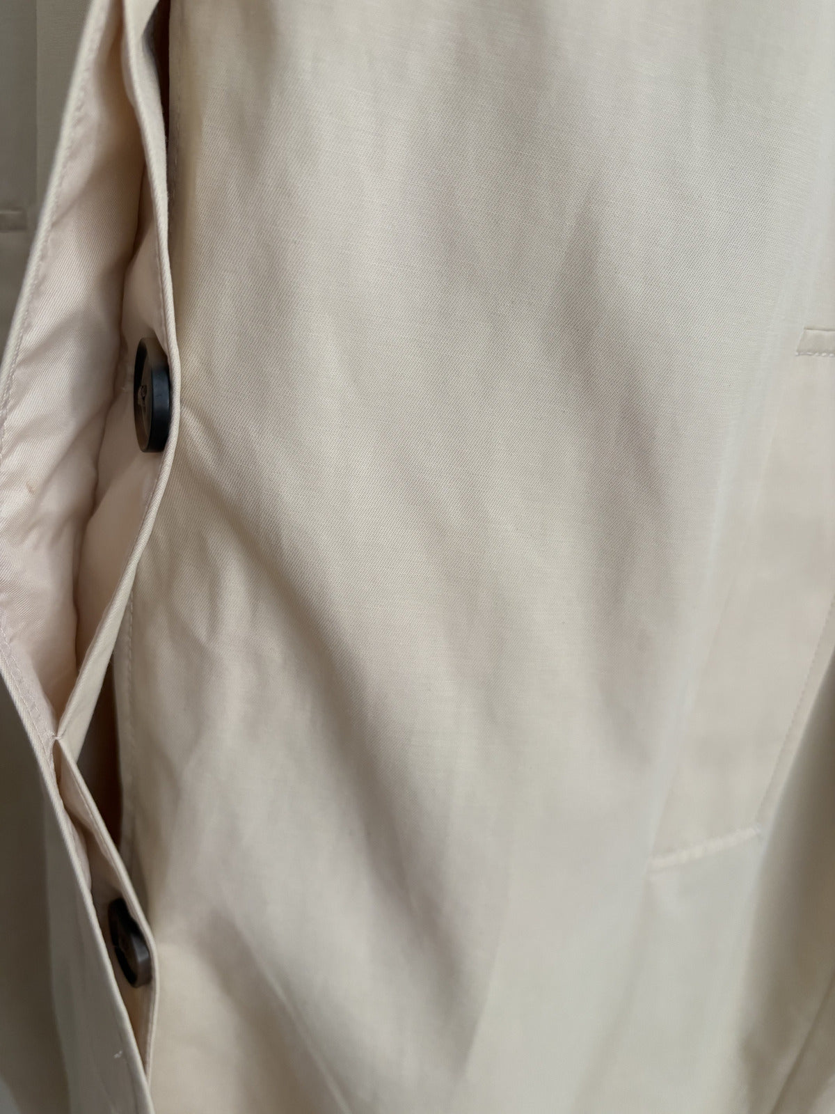 John Lewis Light Beige Mac Trench Coat | Quiet Luxury | UK 14