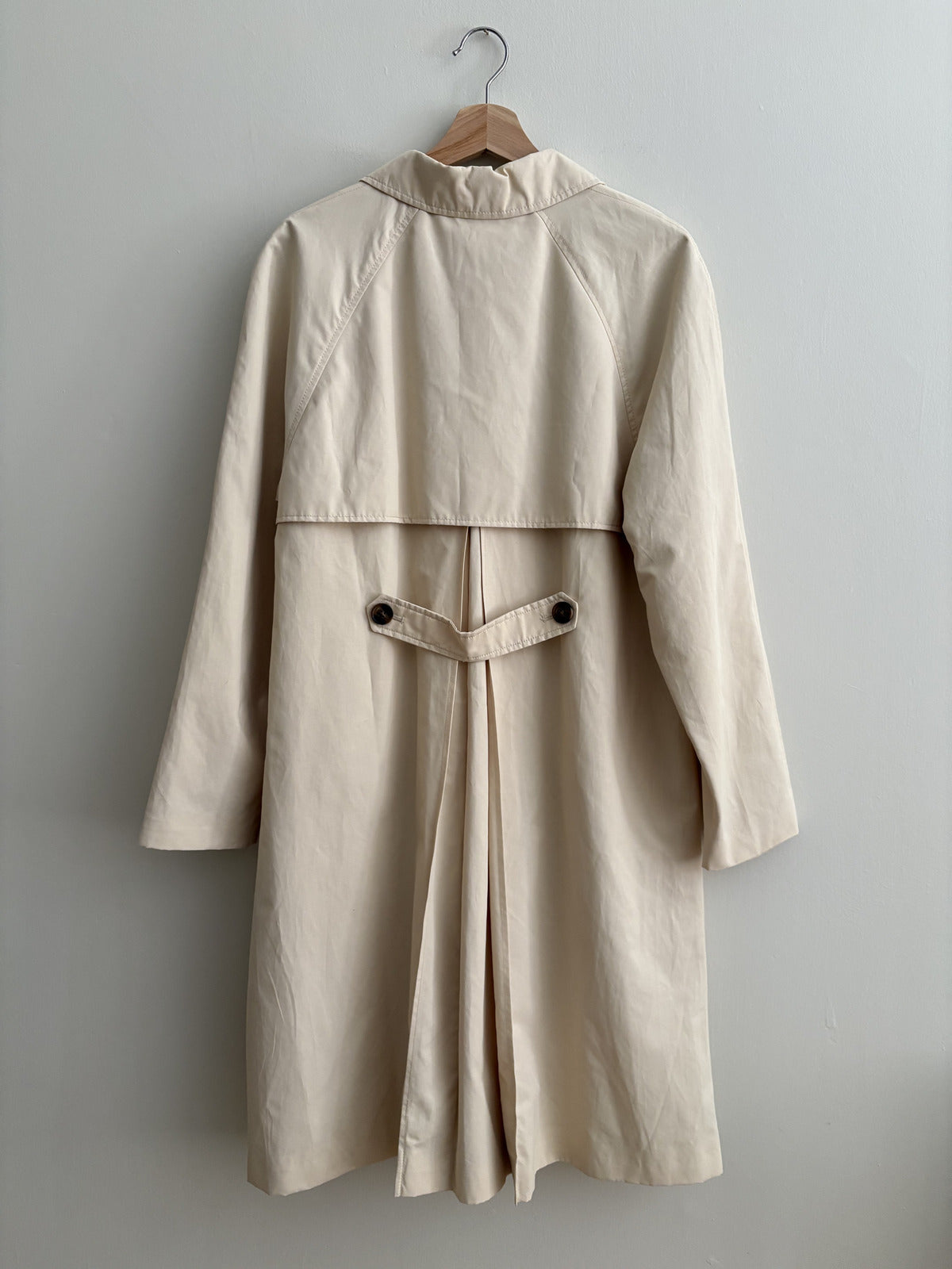 John Lewis Light Beige Mac Trench Coat | Quiet Luxury | UK 14