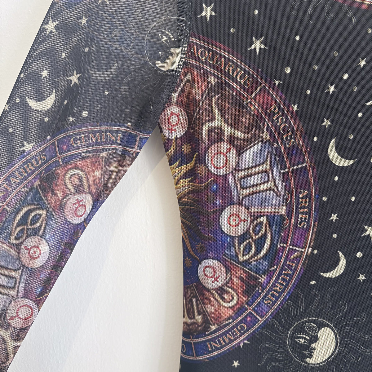 Urban Outfitters| Zodiac Mesh Mini Dress | Celestial Whimsygoth | S