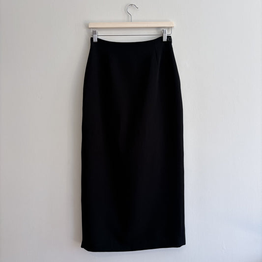 Charlotte Halton | Black Maxi Pencil Skirt | Minimalist Vintage | Size 12