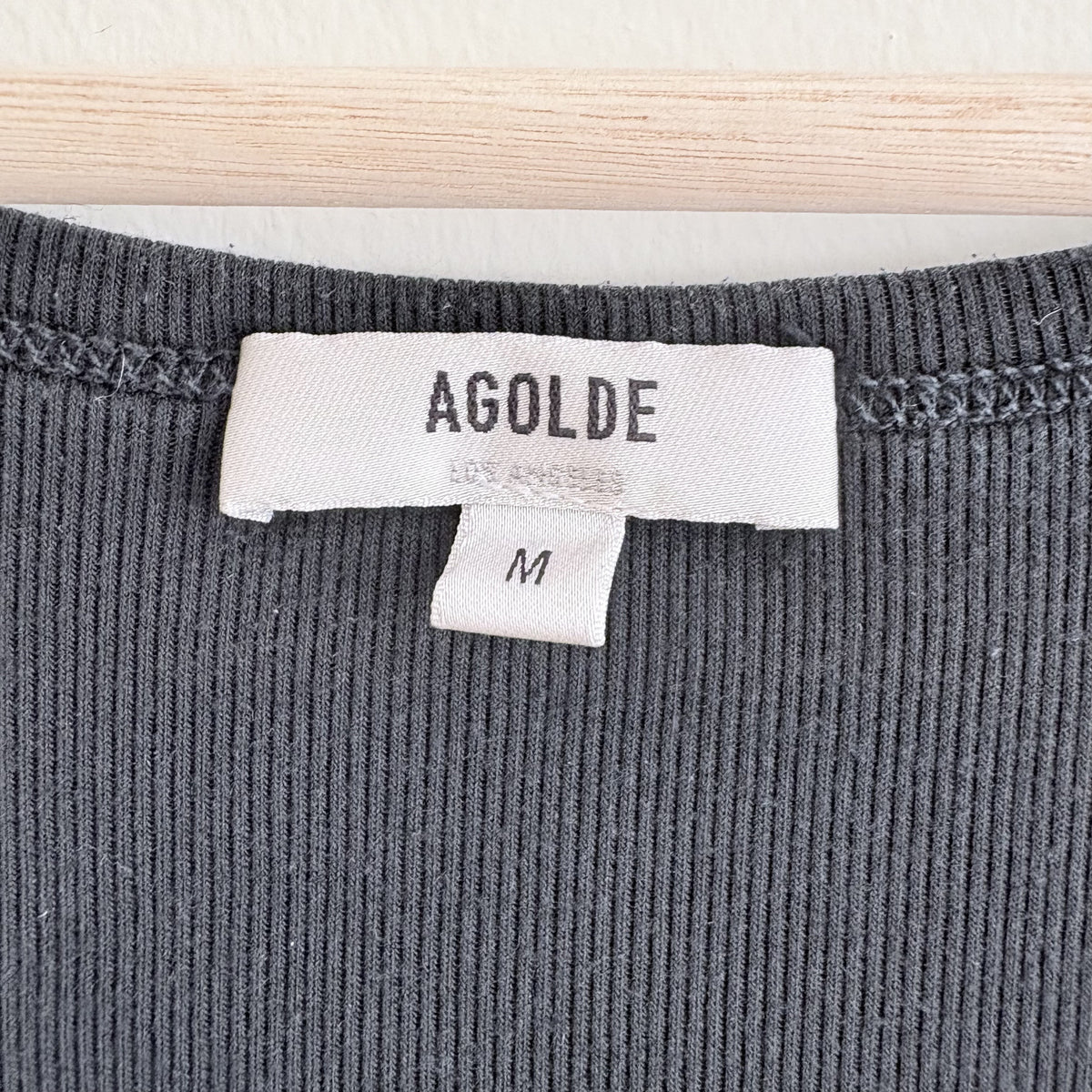 Agode | Ribbed Bodysuit in Faded Black | Balletcore, clean girl, 90s | Size M