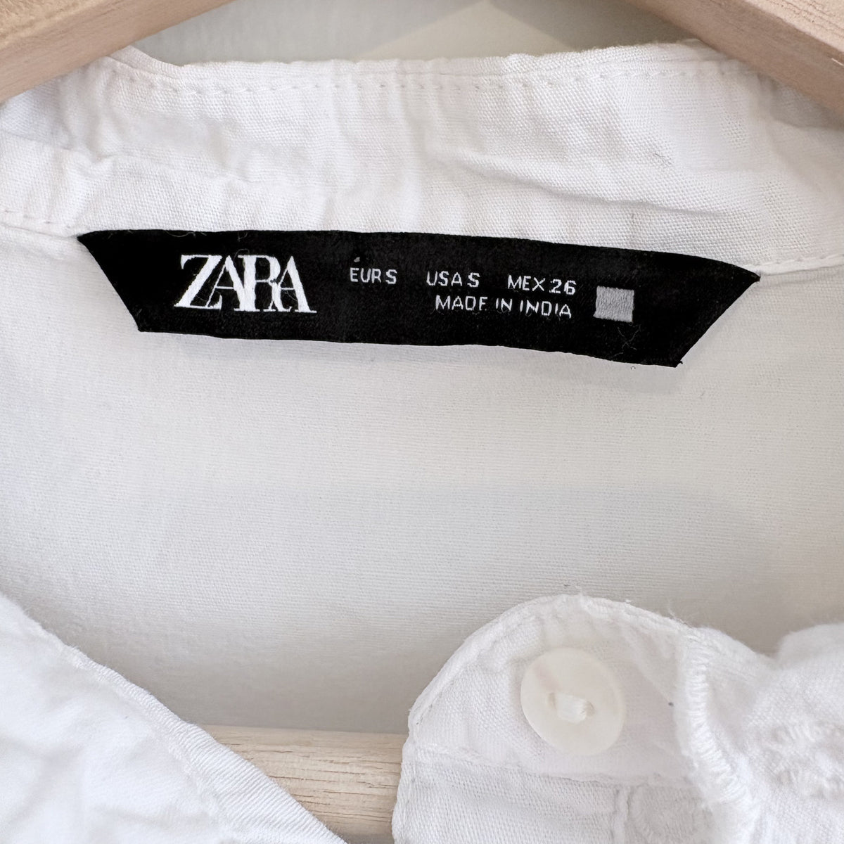 Zara | Embroidered Bib Blouse | White | Prairie Romantic | Size S