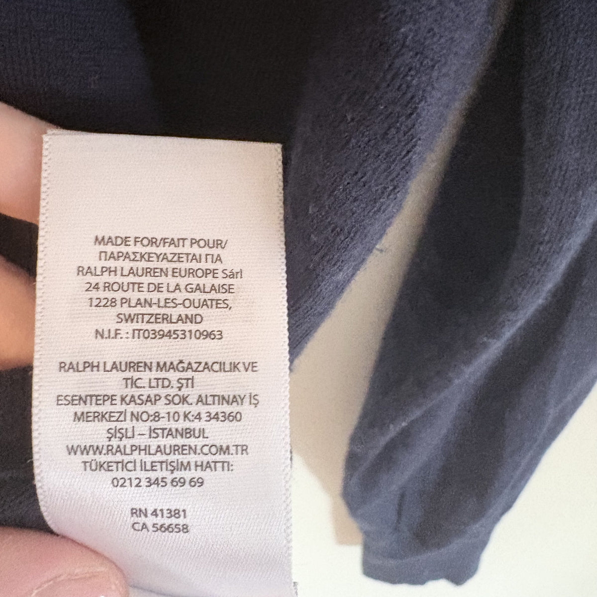 Polo Ralph Lauren | Navy Wool Silk cashmere blend V-Neck Jumper | Preppy | M