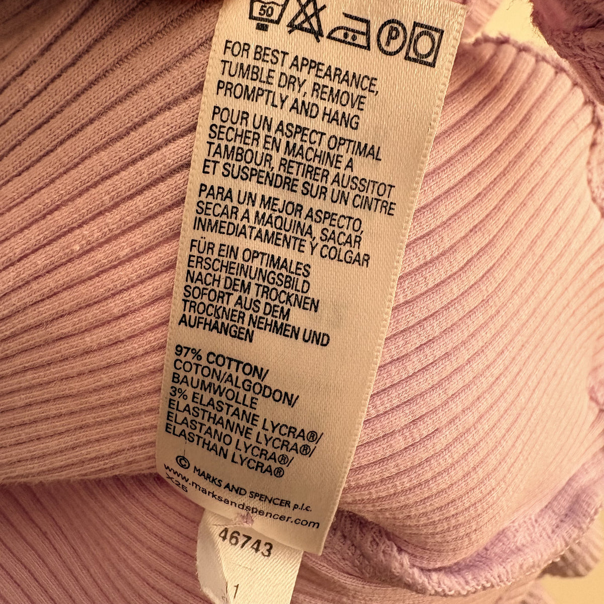 Vintage M&S | Lavender Ribbed Cardigan | Y2K Coquette | UK 12