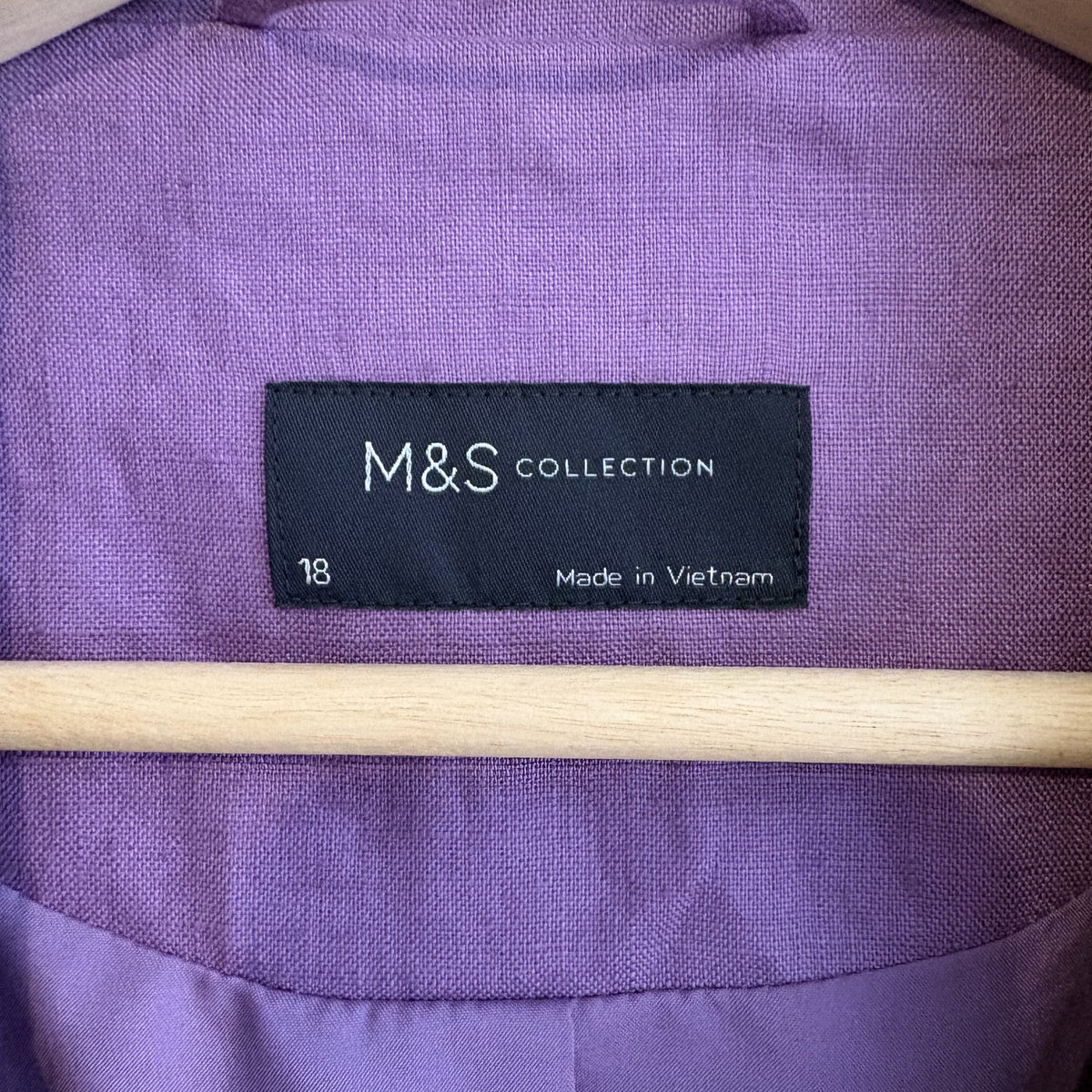 M&S Collection | Purple Linen Coat | Quiet Luxury,  | UK 18