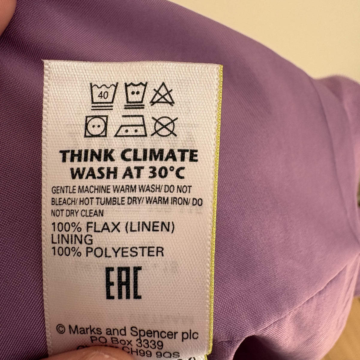 M&S Collection | Purple Linen Coat | Quiet Luxury,  | UK 18