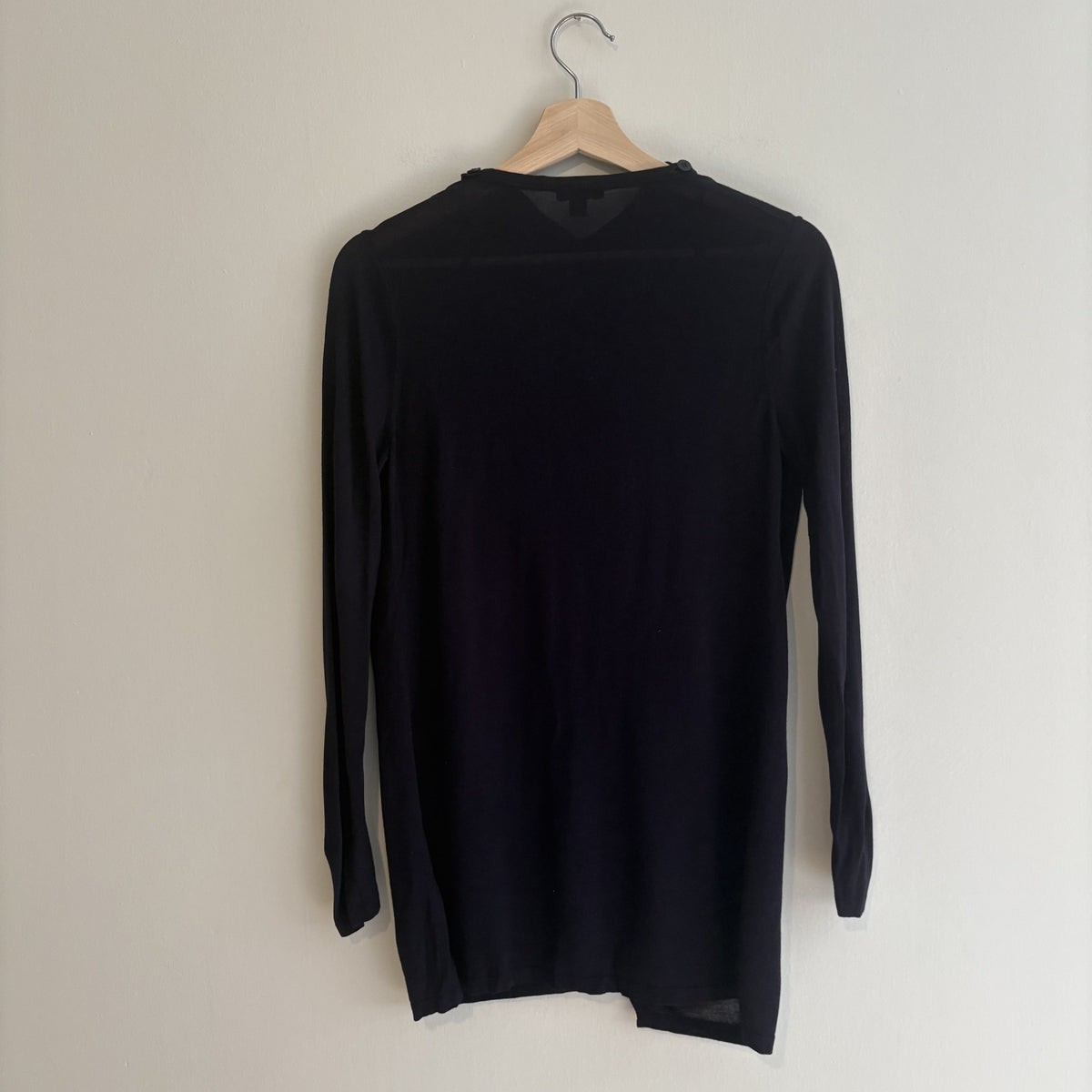 COS | Navy Draped Wrap Tunic Top | Avant-Garde Minimalist | XS