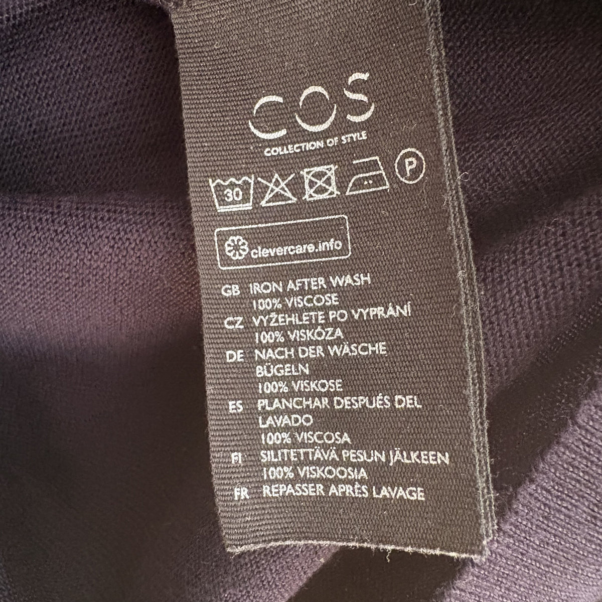 COS | Navy Draped Wrap Tunic Top | Avant-Garde Minimalist | XS