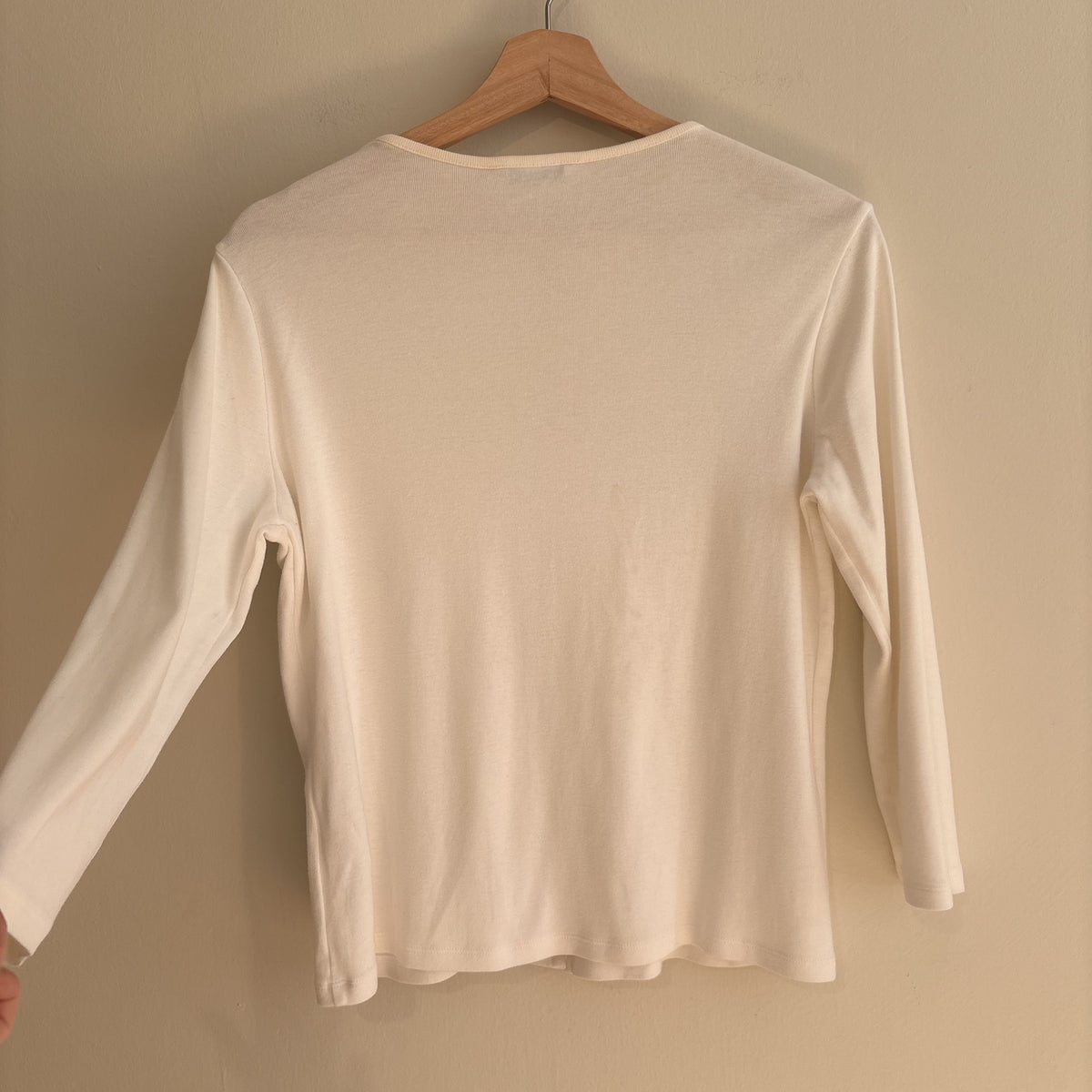 Vintage St Michael | White Embroidered Cardigan Top | 90s Folk | UK 12