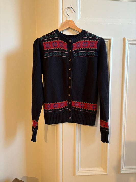 Ralph Lauren Vintage 80s/90s Fair Isle Cardigan - Size M – Romantic, Academia