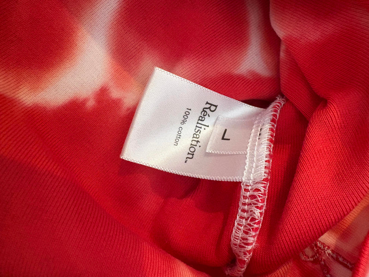 Realisation Par Red Tie Dye Long Sleeve Top – Size L - Soft grunge, Indie sleeze
