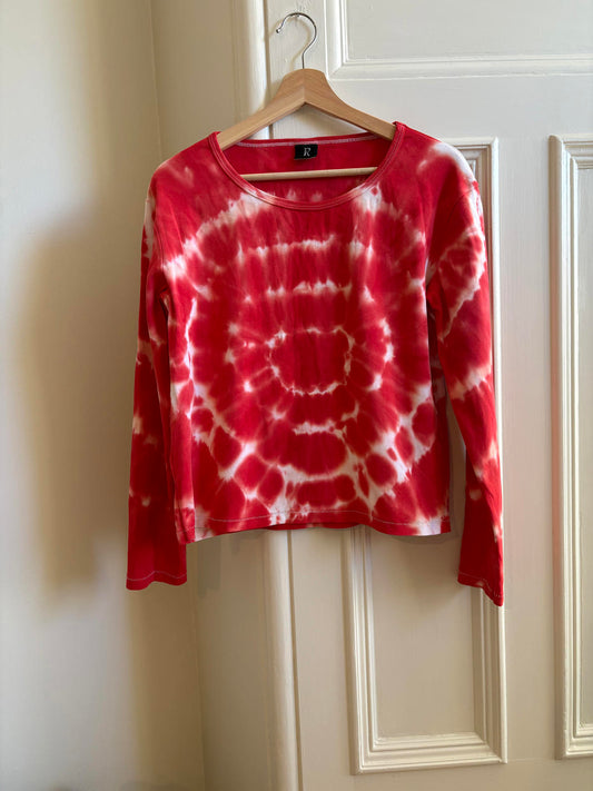 Realisation Par Red Tie Dye Long Sleeve Top – Size L - Soft grunge, Indie sleeze