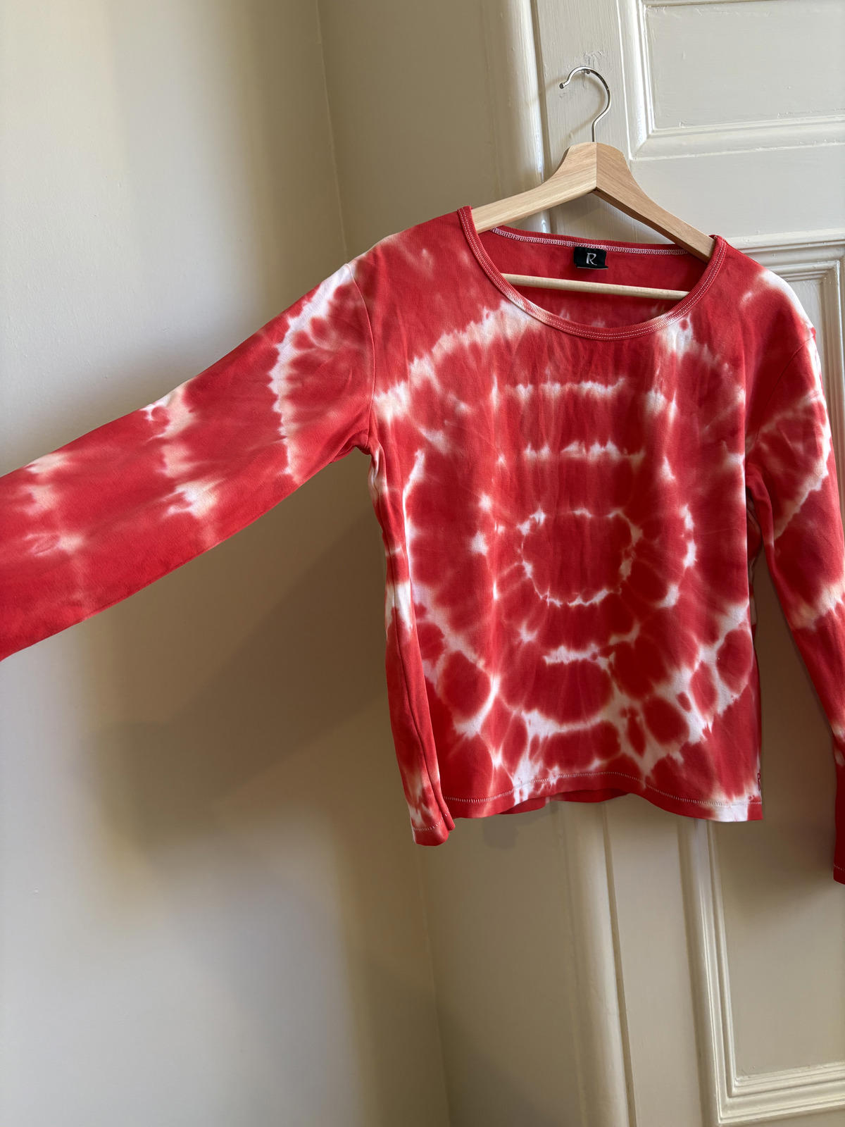 Realisation Par Red Tie Dye Long Sleeve Top – Size L - Soft grunge, Indie sleeze