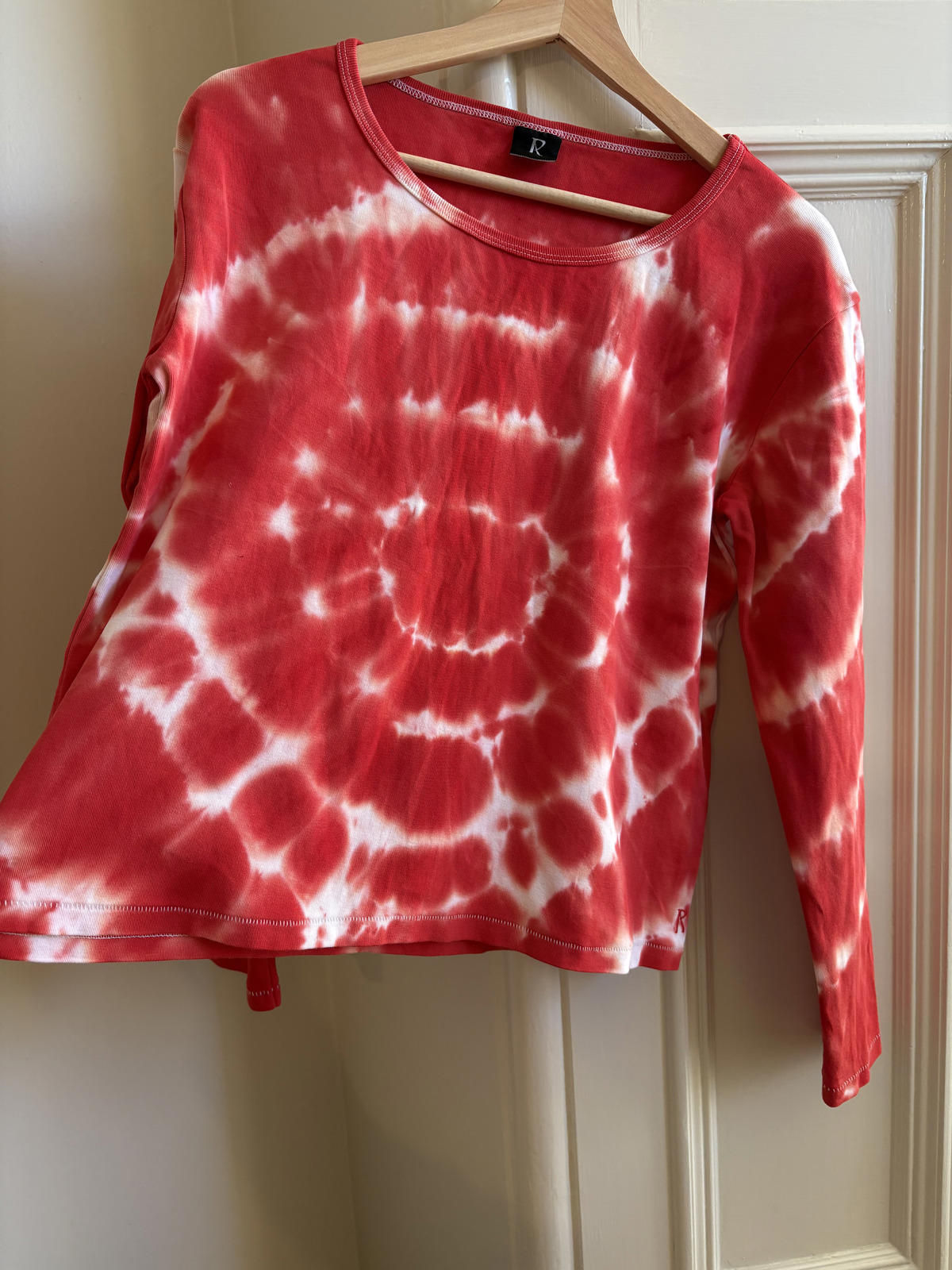 Realisation Par Red Tie Dye Long Sleeve Top – Size L - Soft grunge, Indie sleeze
