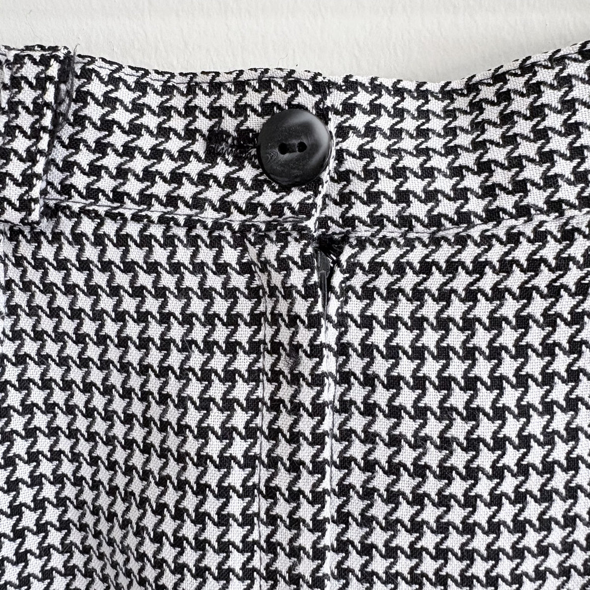 Houndstooth Midi Skirt, Black & White, UK 10, 70s, Heritage, Dark Academia