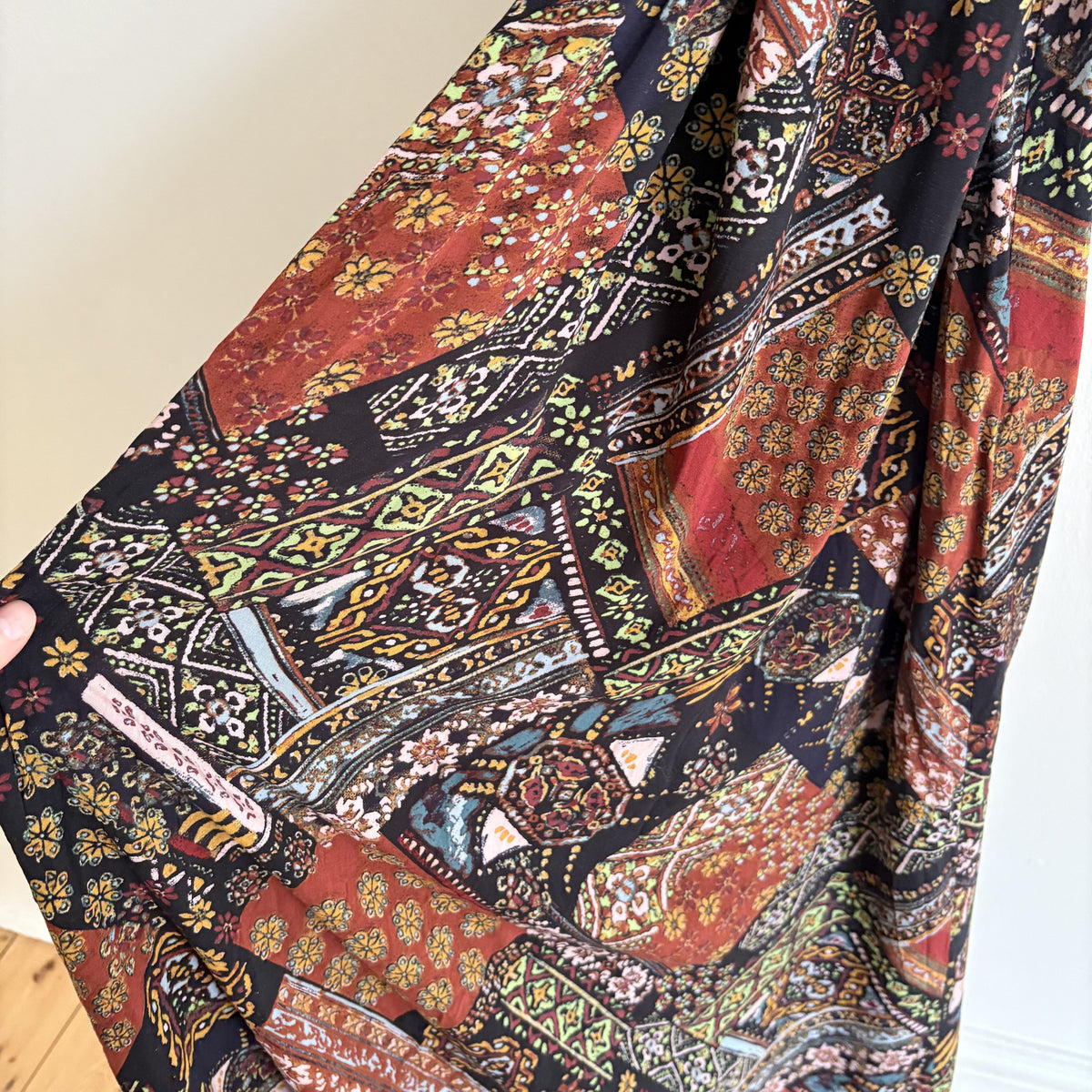 Free People Maxi Wrap Dress Brown Maroon Size S, Boho, Whimsigoth, Folk Romantic
