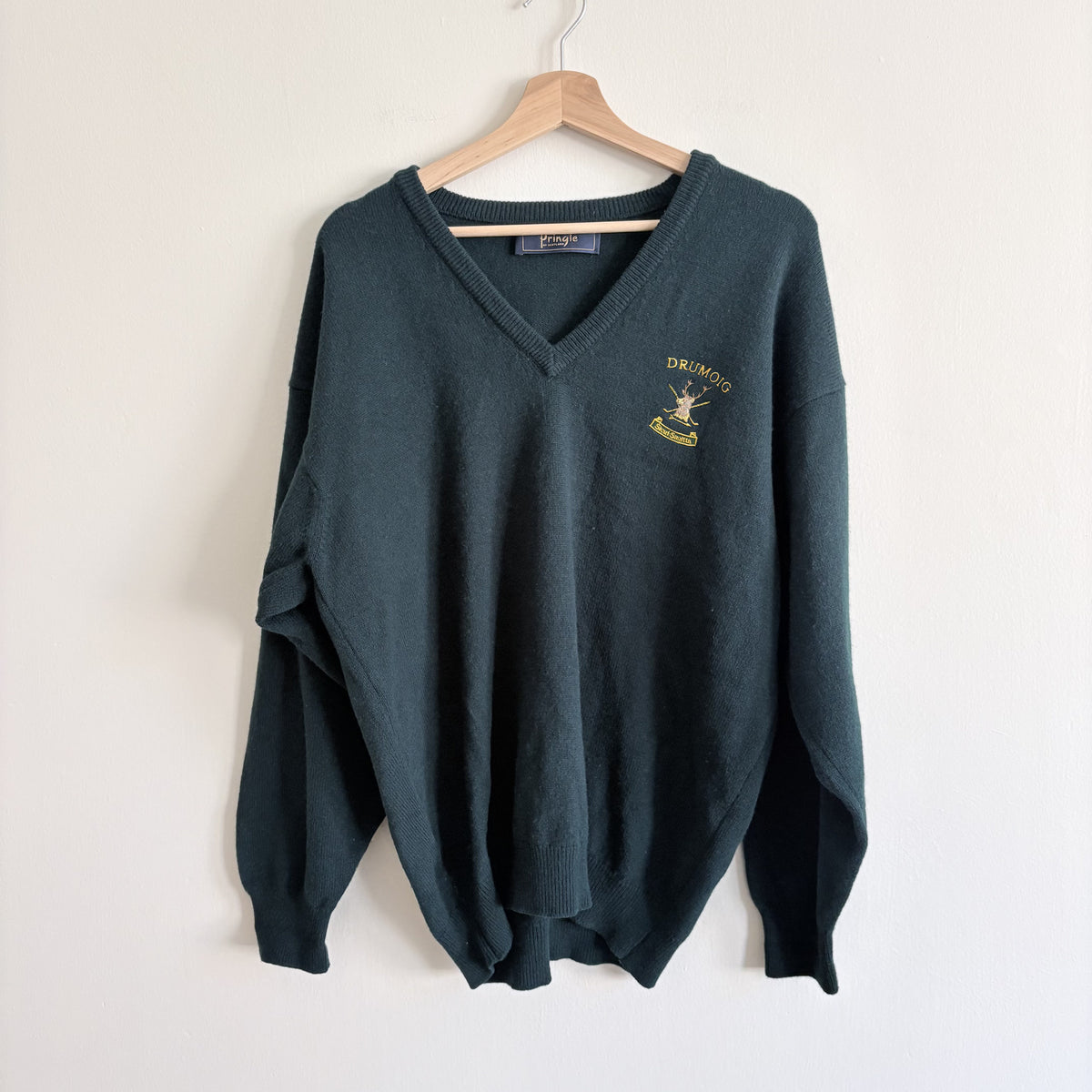 Pringle of Scotland Drumoig Jumper, Teal Green, Size L, Golfcore, Old Money