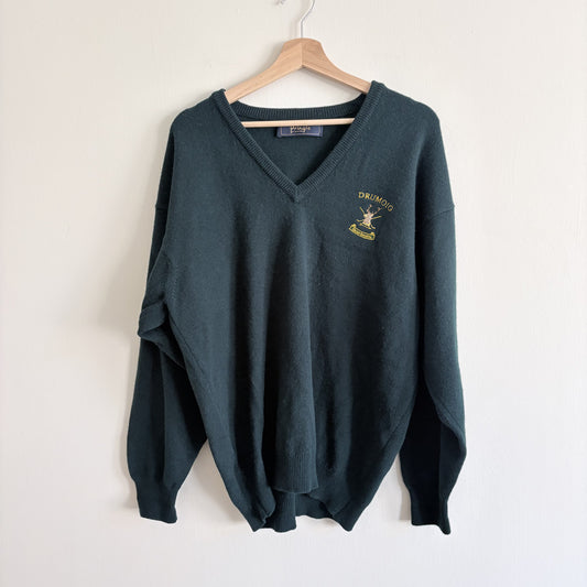 Pringle of Scotland Drumoig Jumper, Teal Green, Size L, Golfcore, Old Money