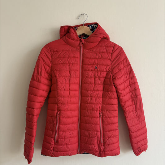 Joules Snug Padded Jacket, Red, UK 8, Preppy, Country Chic, British Heritage