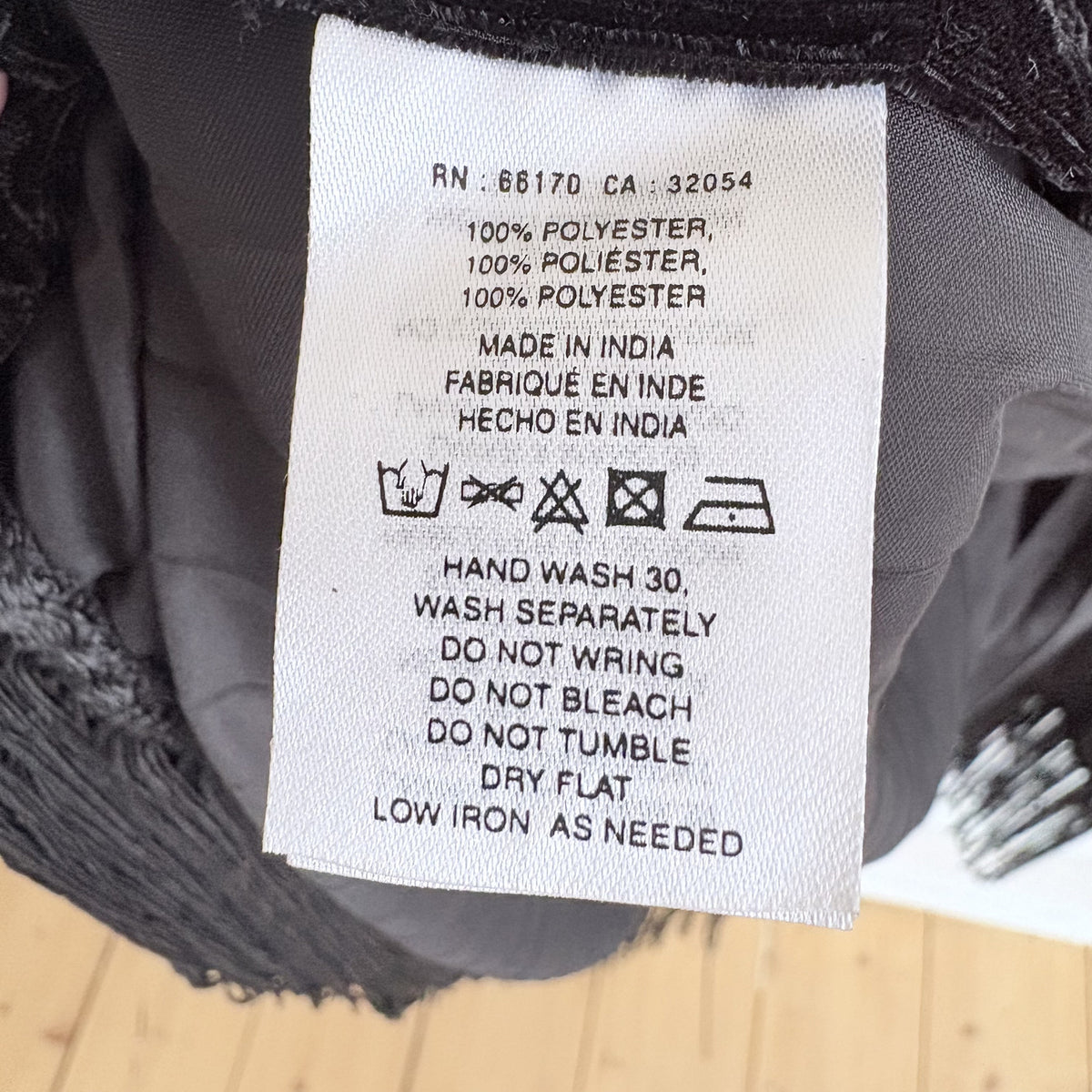 Anthropologie | Black Velvet Fringe Duster | Gothic Boho Dark Romantic| One Size